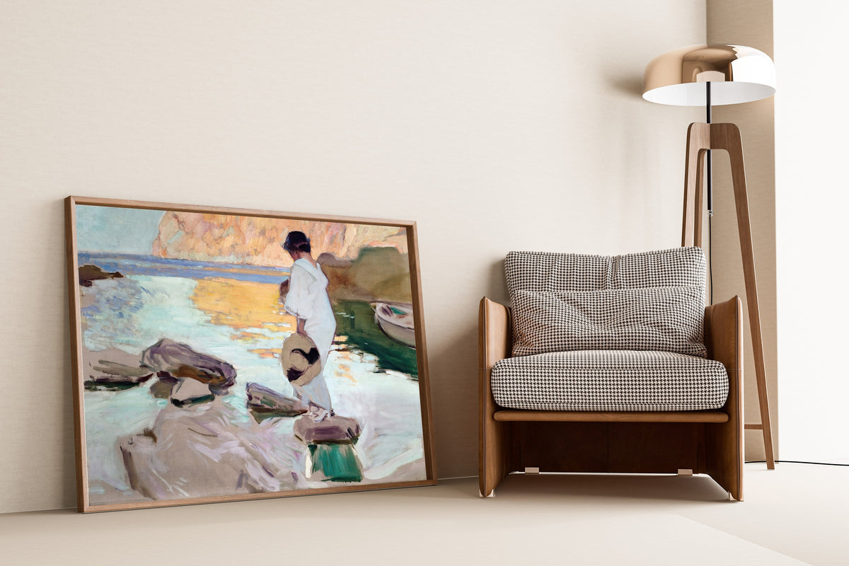Joaquín Sorolla — Elena at Cala de San Vicente | Fine Art Print - 9ArtPrints