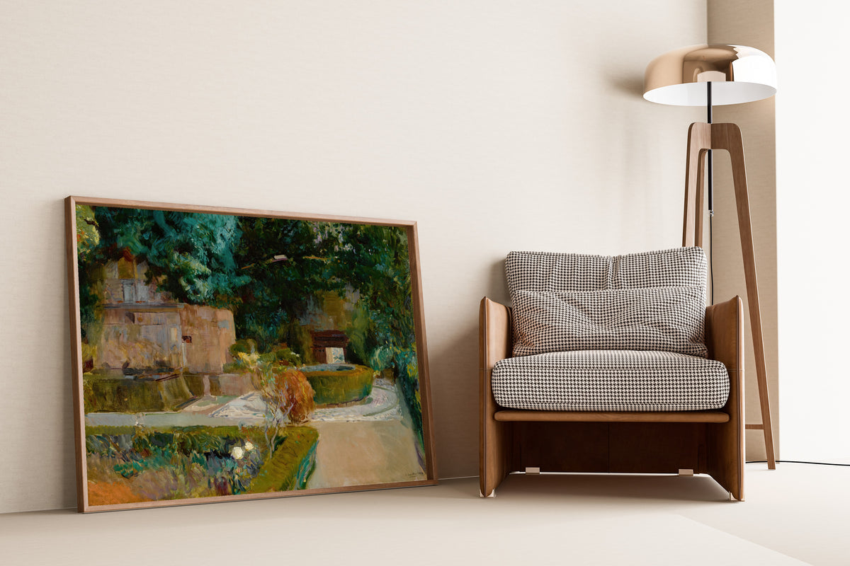 Joaquín Sorolla — Garden of the Adarves, Alhambra, Granada | Fine Art Print - 9ArtPrints