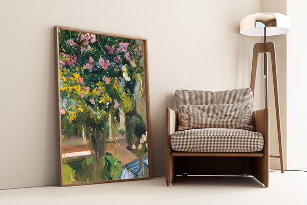 Joaquín Sorolla — Oleanders in the Courtyard of the Artist's House | Fine Art Print