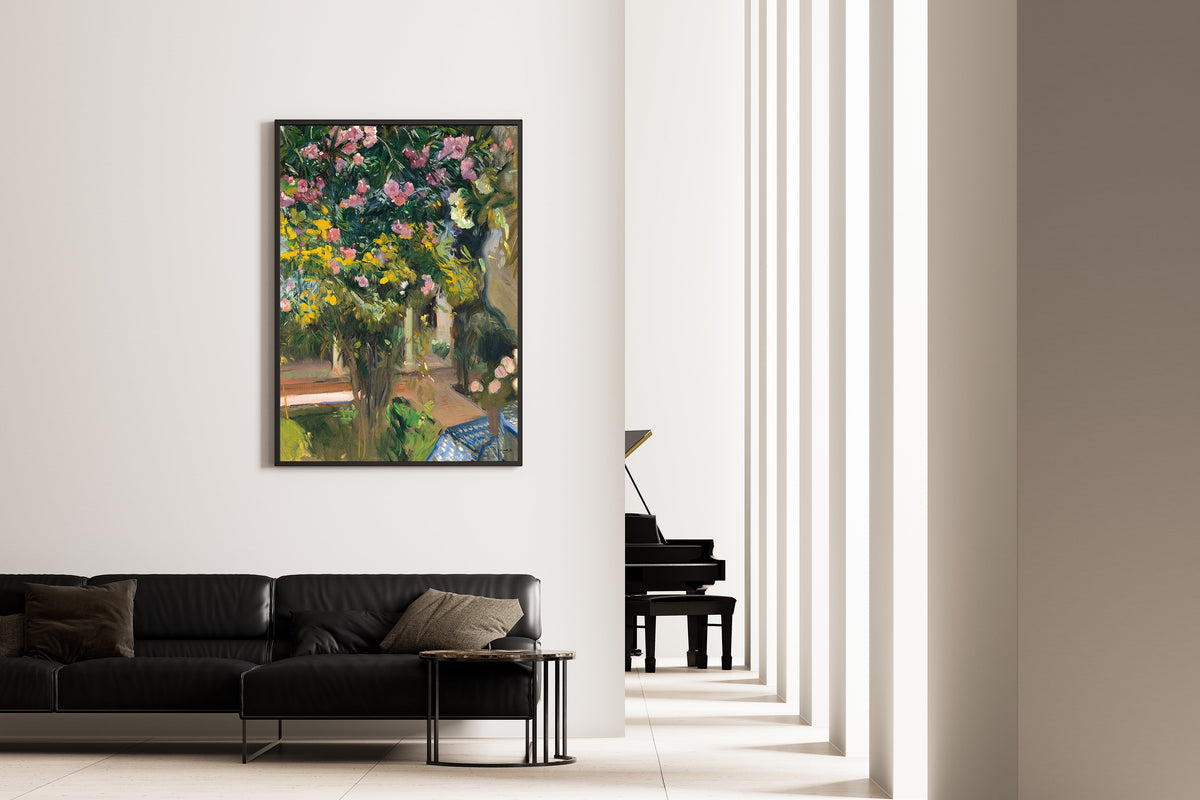 Joaquín Sorolla — Oleanders in the Courtyard of the Artist's House | Fine Art Print - 9ArtPrints