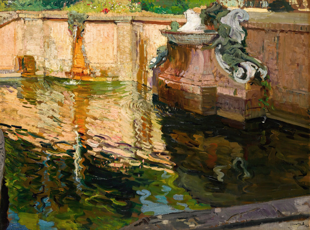 Joaquín Sorolla — The Horses Fountain, La Granja | Fine Art Print - 9ArtPrints