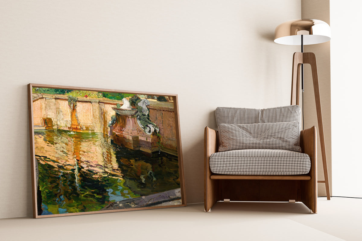 Joaquín Sorolla — The Horses Fountain, La Granja | Fine Art Print - 9ArtPrints
