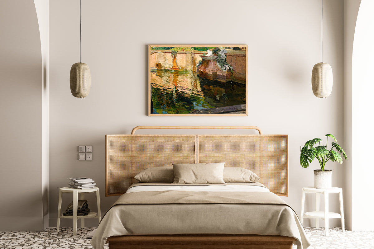 Joaquín Sorolla — The Horses Fountain, La Granja | Fine Art Print - 9ArtPrints