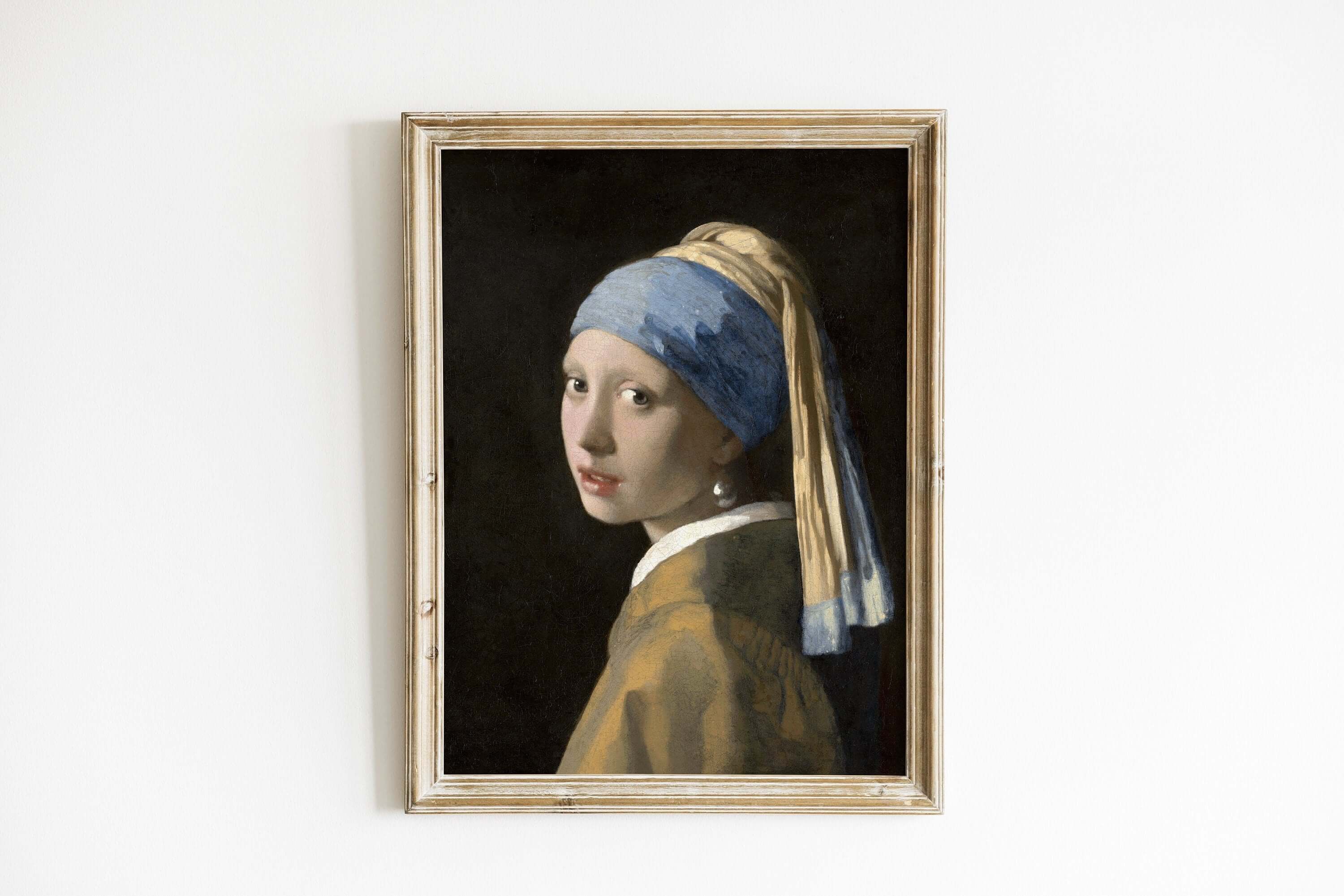 Johannes Vermeer - Girl With A Pearl Earring | Famous Art Pablo Picasso - Dove | Famous Sketch Art in Beige (available framed or unframed) - 9ArtPrints