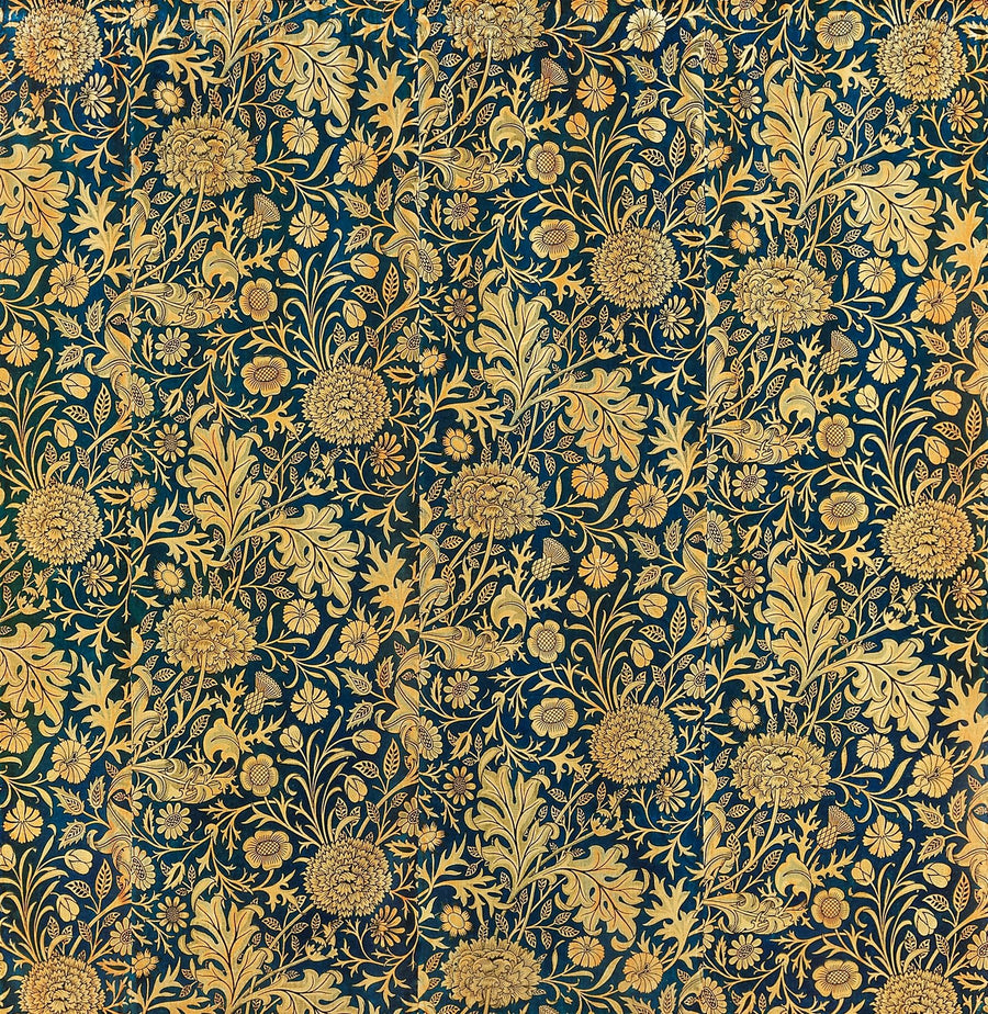 John Henry Dearle — Cherwell | William Morris Studio Art Print shown to scale on a wall above a sofa