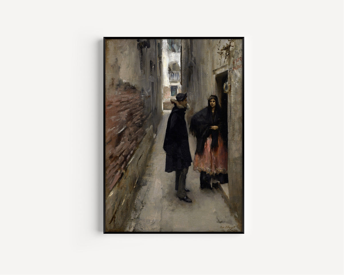 John Singer Sargent — A Street in Venice | Fine Art Print - 9ArtPrints