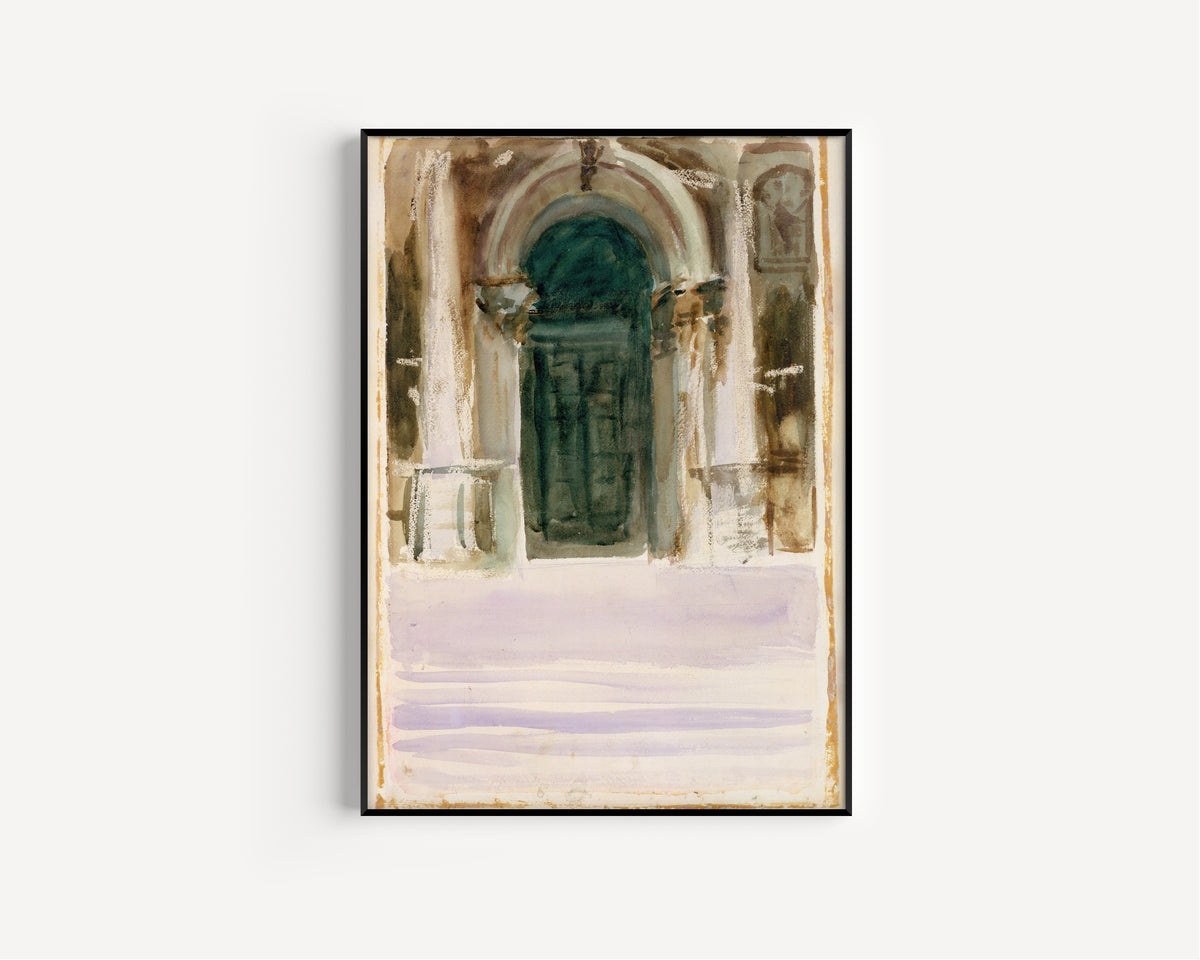 John Singer Sargent — Green Door, Santa Maria della Salute | Fine Art Print - 9ArtPrints