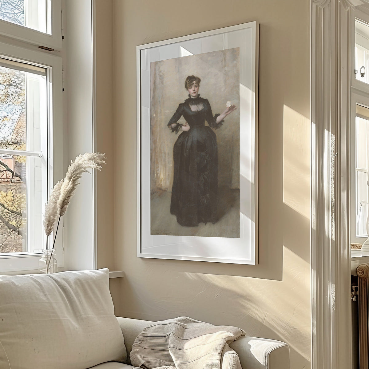 John Singer Sargent — Lady with the Rose (Charlotte Louise Burckhardt) | Fine Art Print - 9ArtPrints