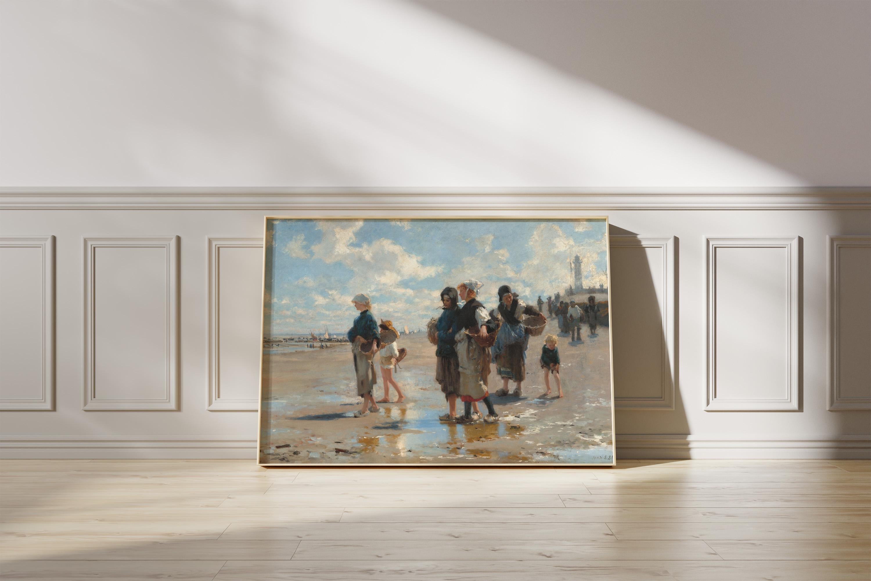 John Singer Sargent - Oyster Gatherers of Cancale | Famous Art (available handframed or unframed) - 9ArtPrints
