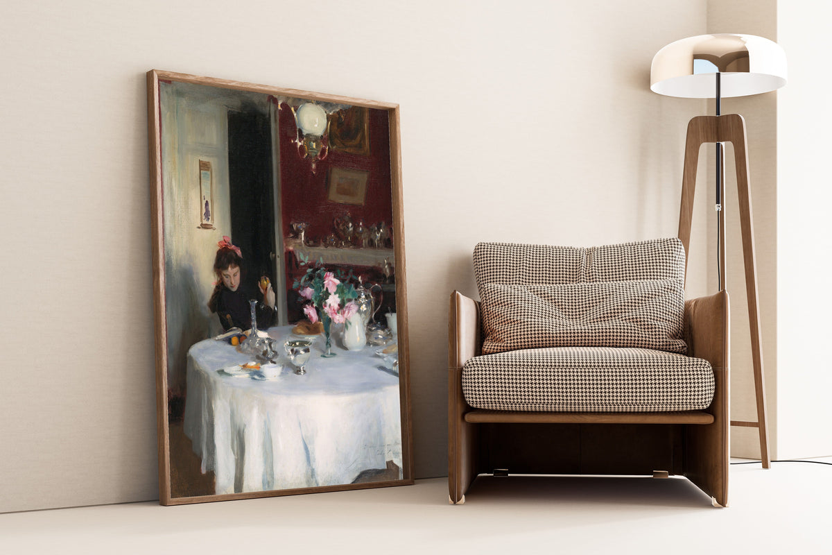 John Singer Sargent — The Breakfast Table | Fine Art Print - 9ArtPrints