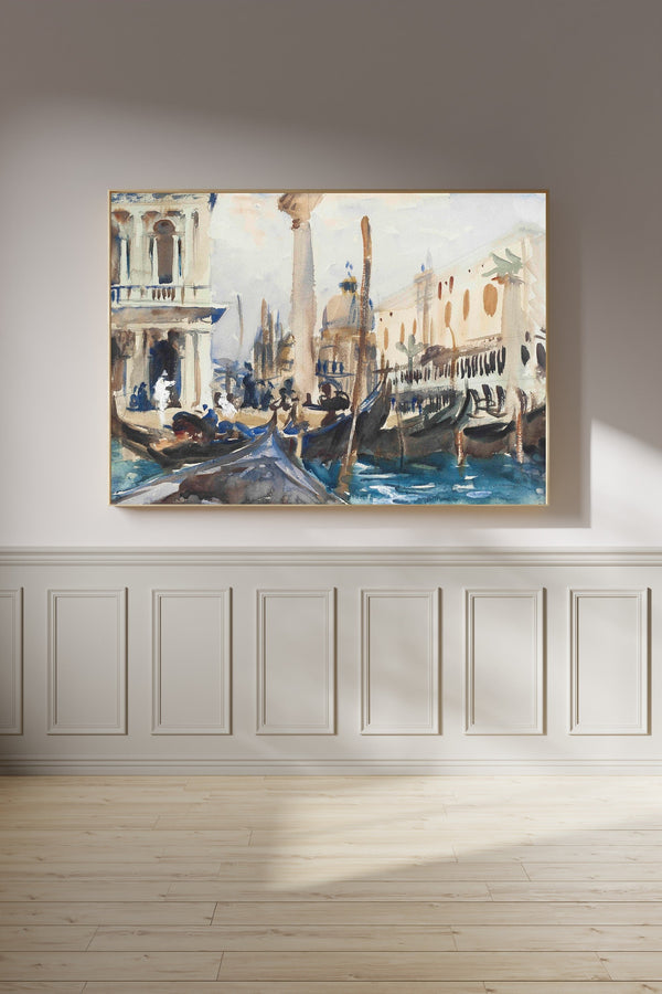 John Singer Sargent — The Piazzetta with Gondolas | Fine Art Print