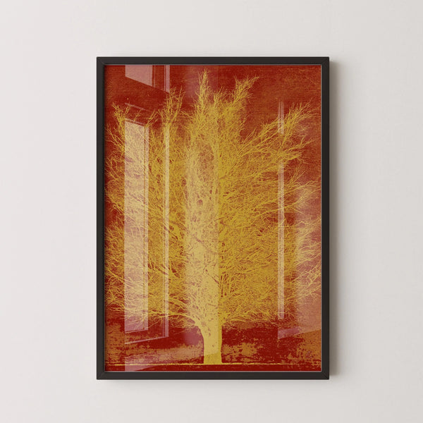 Joichi Hoshi — Gold Tree | Sosaku-hanga Print