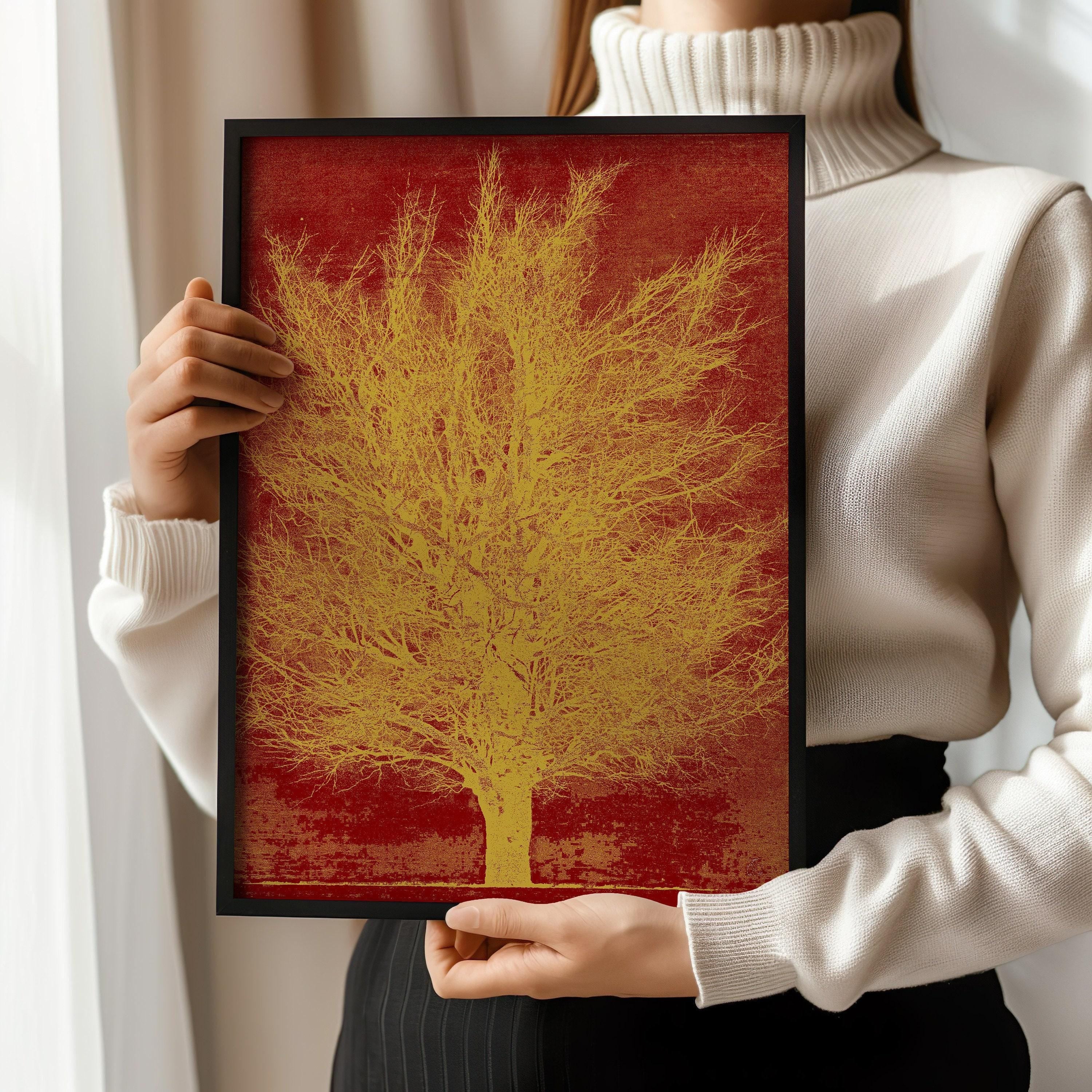 Joichi Hoshi - Gold Tree (Remix) | PREMIUM GICLÉE PRINT | Vintage Japanese Woodblock Art | (available handframed or unframed) - 9ArtPrints