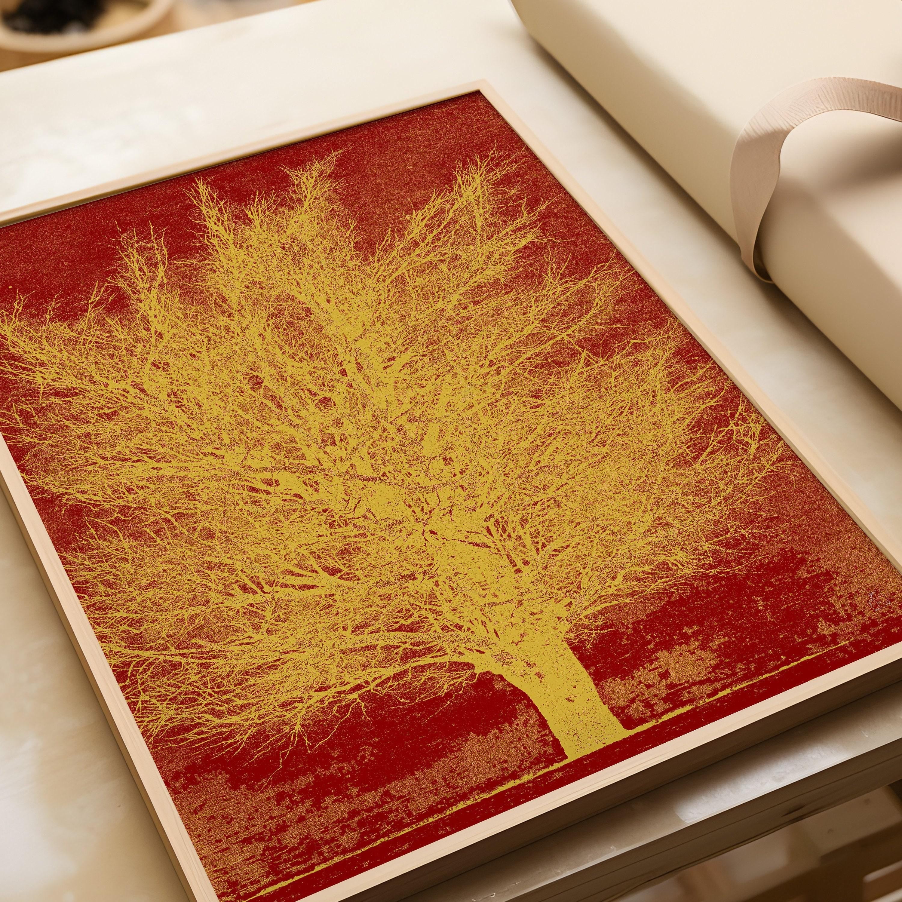 Joichi Hoshi - Gold Tree (Remix) | PREMIUM GICLÉE PRINT | Vintage Japanese Woodblock Art | (available handframed or unframed) - 9ArtPrints