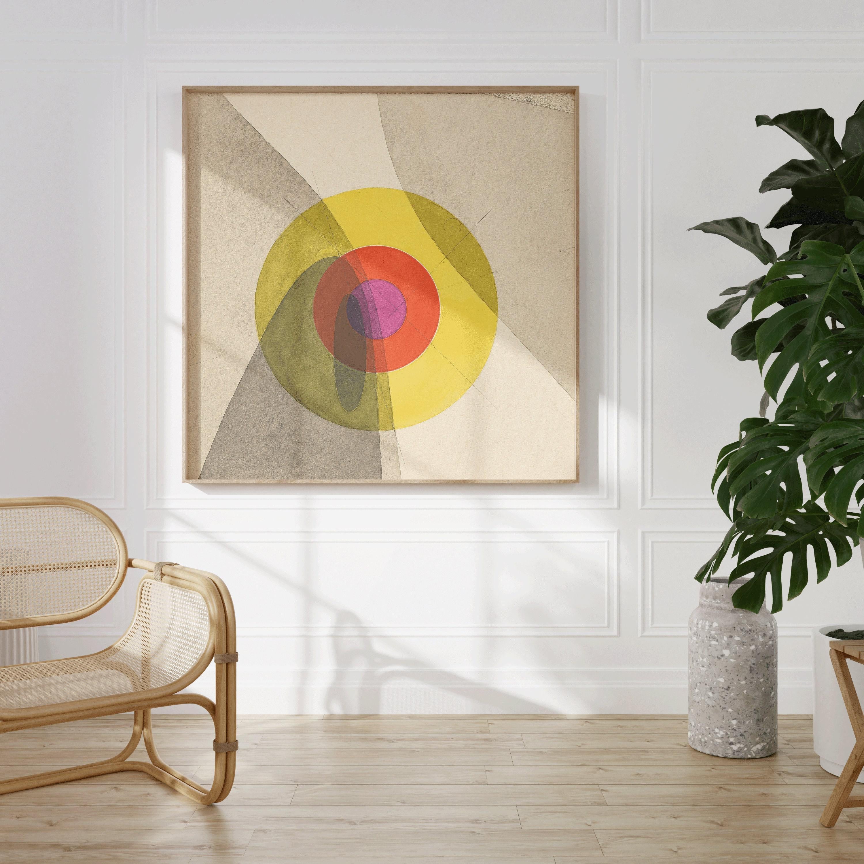 Joost Schmidt for Bauhaus PREMIUM GICLÉE PRINT - Vintage Mid - century Modern Abstract Art Print in Yellow (available handframed) 1x1 - 9ArtPrints