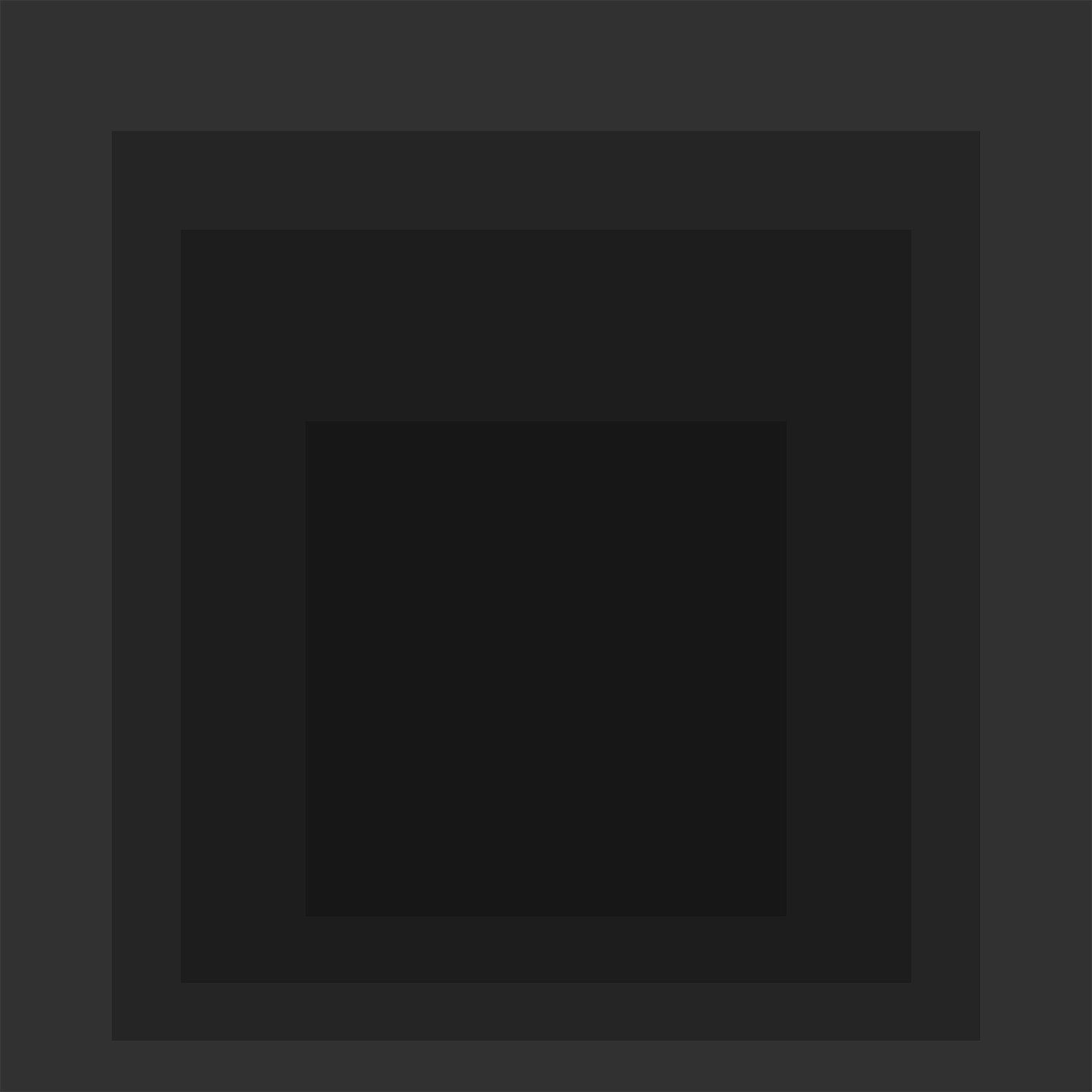 Josef Albers Inspired 'Angel' Giclee Print: Mid - Century Modern Art, Black Homage to the Square - 9ArtPrints