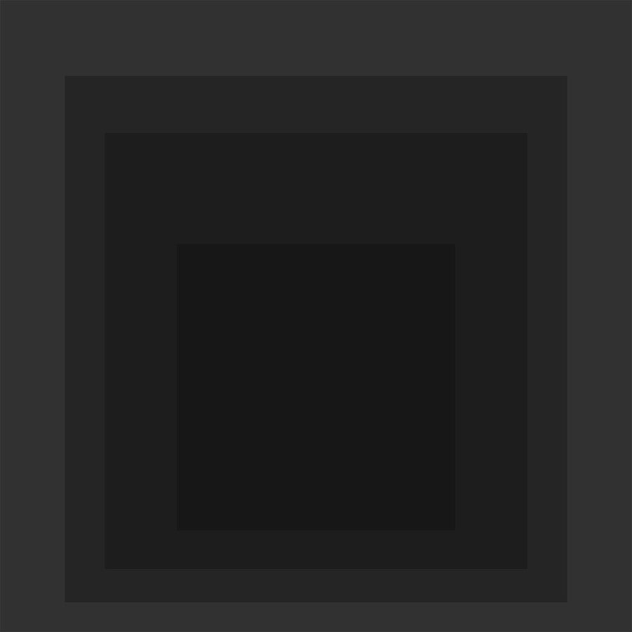 Angel — Homage to the Square | Mid-Century Modern Art Print shown to scale on a wall above a sofa