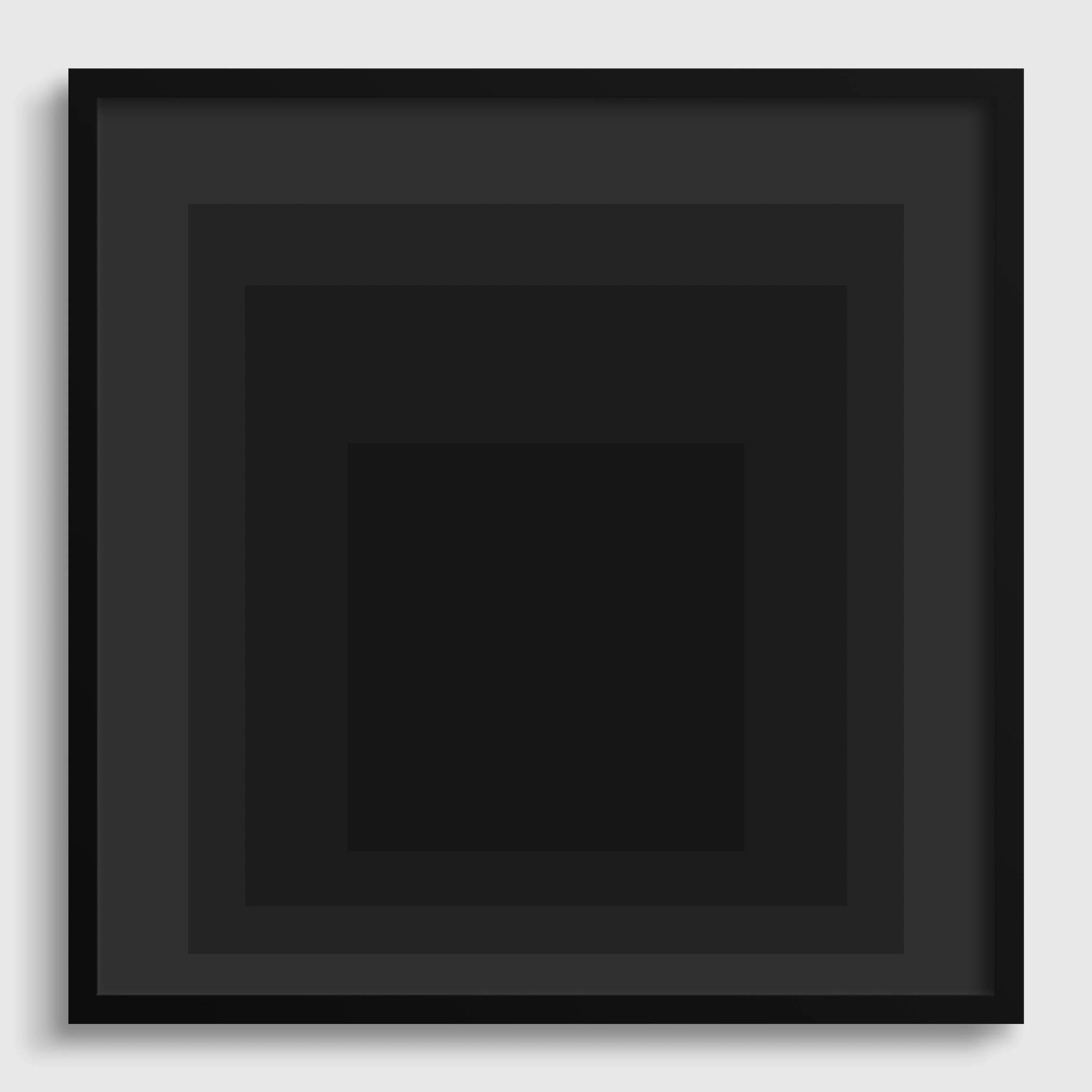 Josef Albers Inspired 'Angel' Giclee Print: Mid - Century Modern Art, Black Homage to the Square - 9ArtPrints