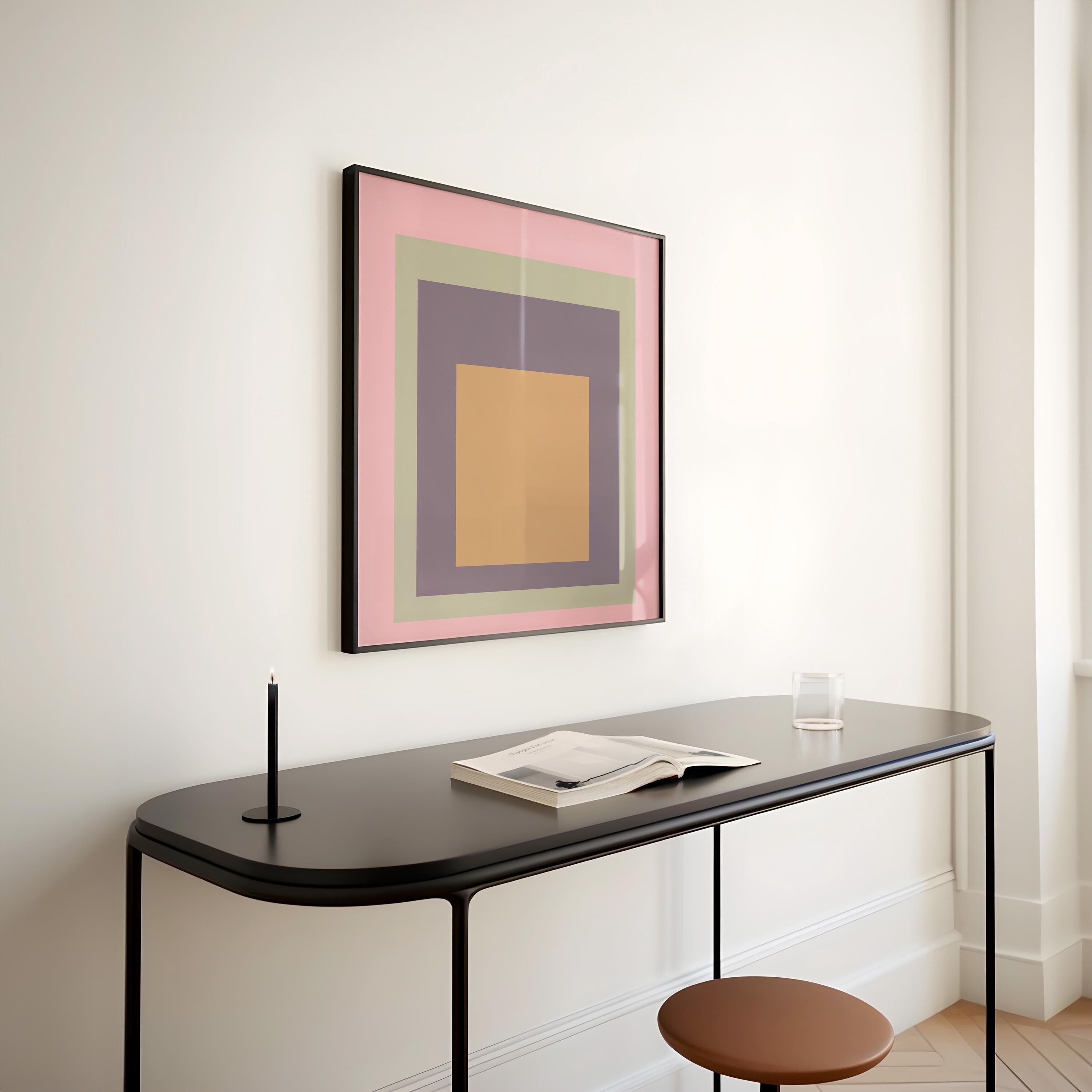 Josef Albers Inspired ‘Comfort’ Homage to the Square Giclée Print: Mid - Century Modern Art - 9ArtPrints