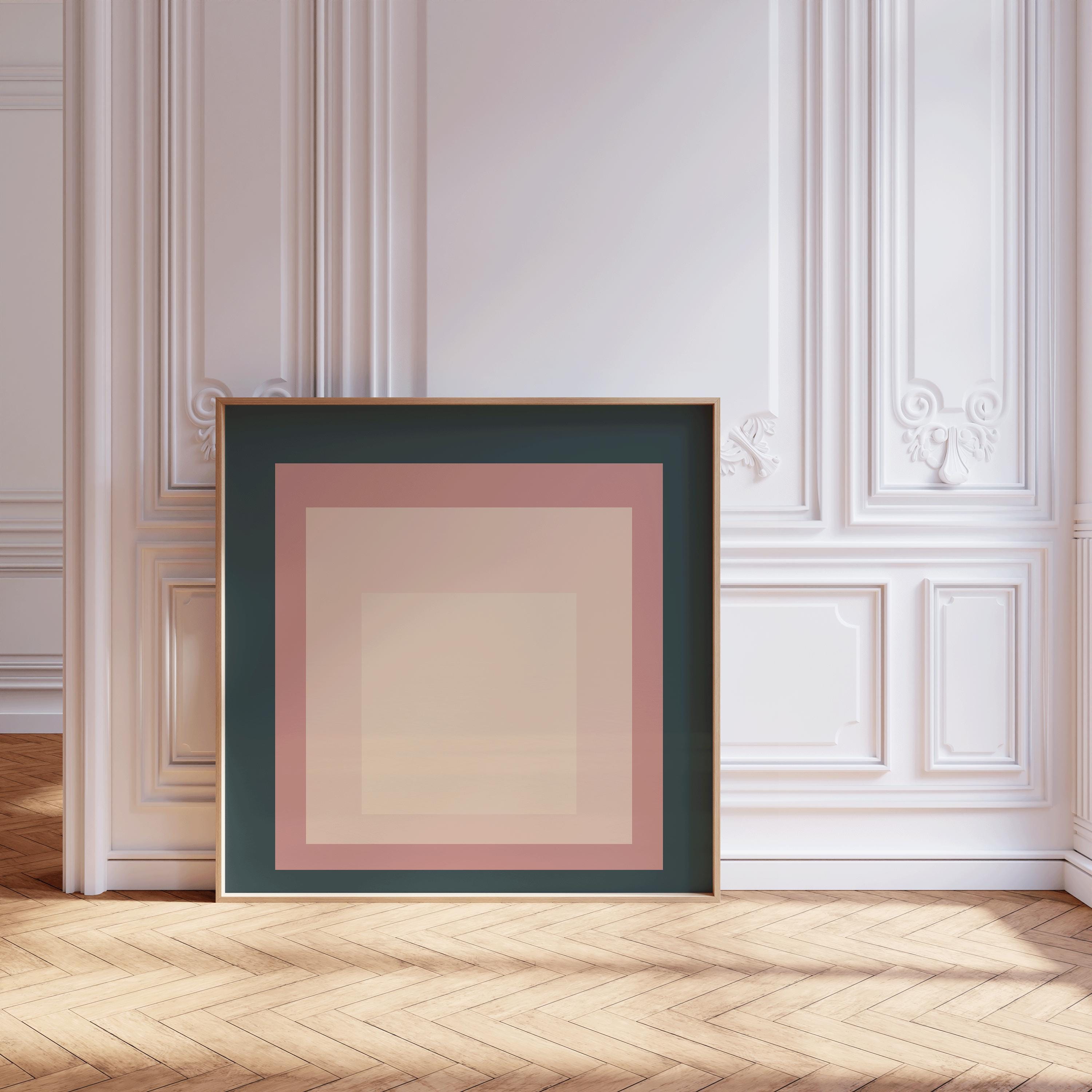 Josef Albers Inspired 'Debonair' Giclée Print: Mid - Century Modern Art, Framed Option (1x1) - 9ArtPrints