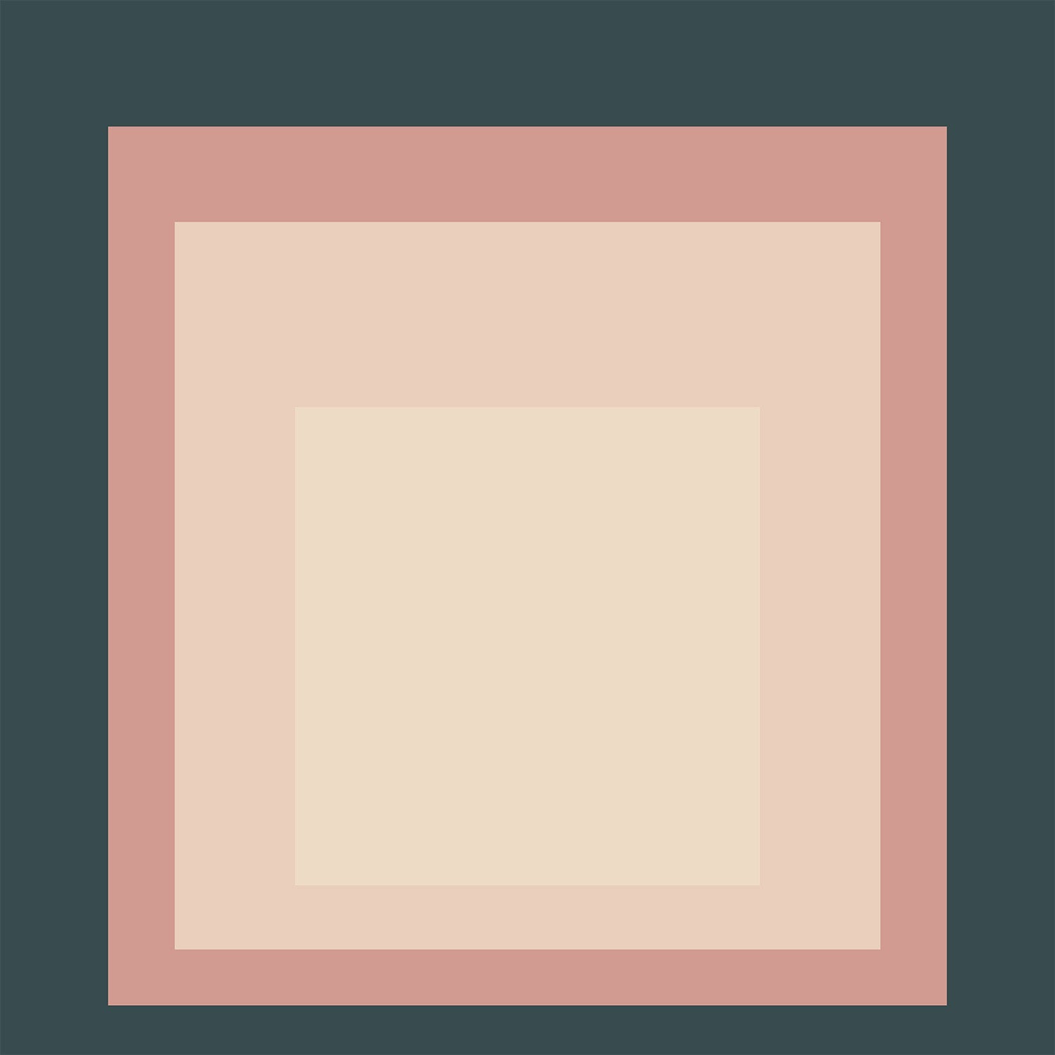 Josef Albers Inspired 'Debonair' Giclée Print: Mid - Century Modern Art, Framed Option (1x1) - 9ArtPrints