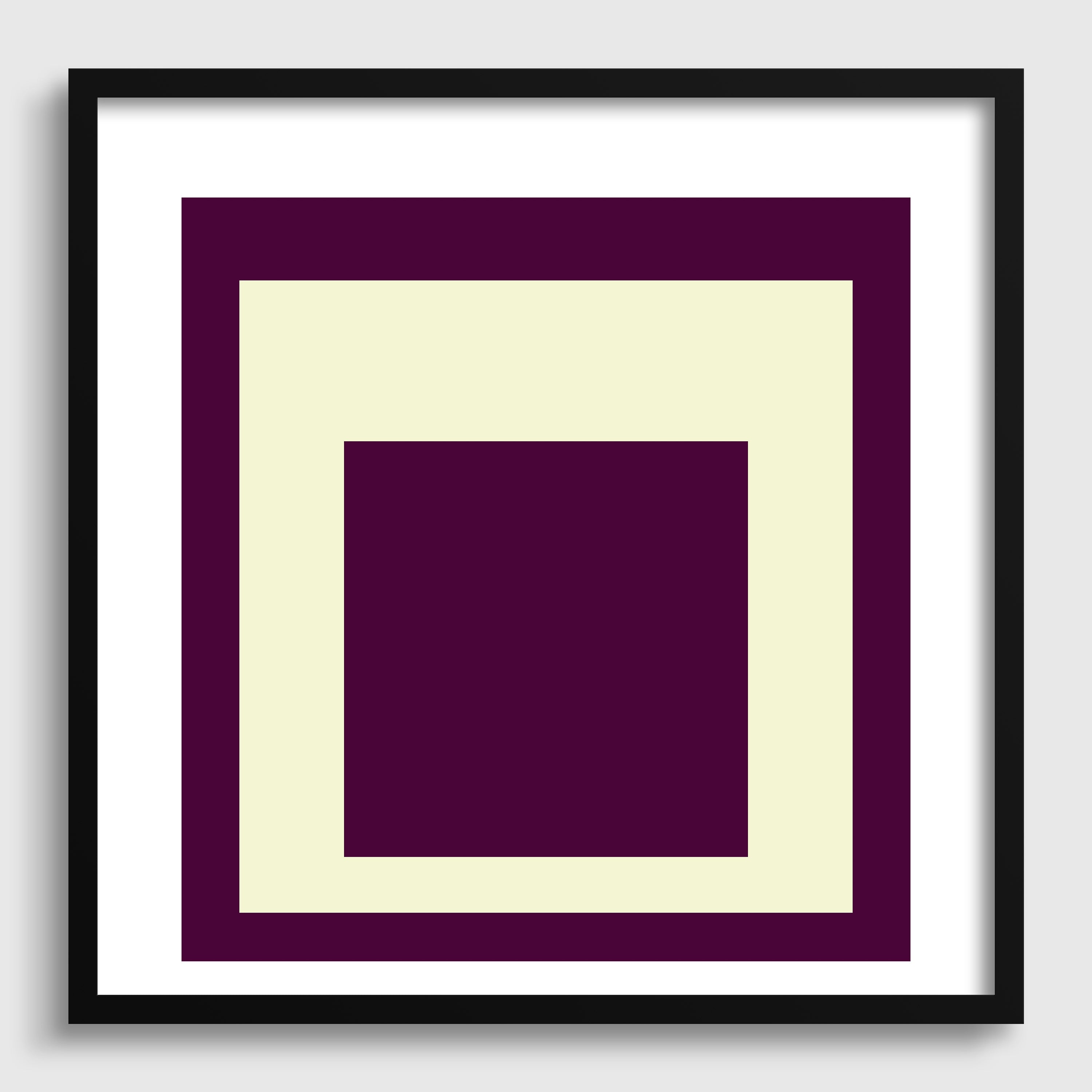 Josef Albers Inspired 'Dessert' Art Print 'Homage to the Square' Mid - Century Modern Giclée, Framed Option - 9ArtPrints