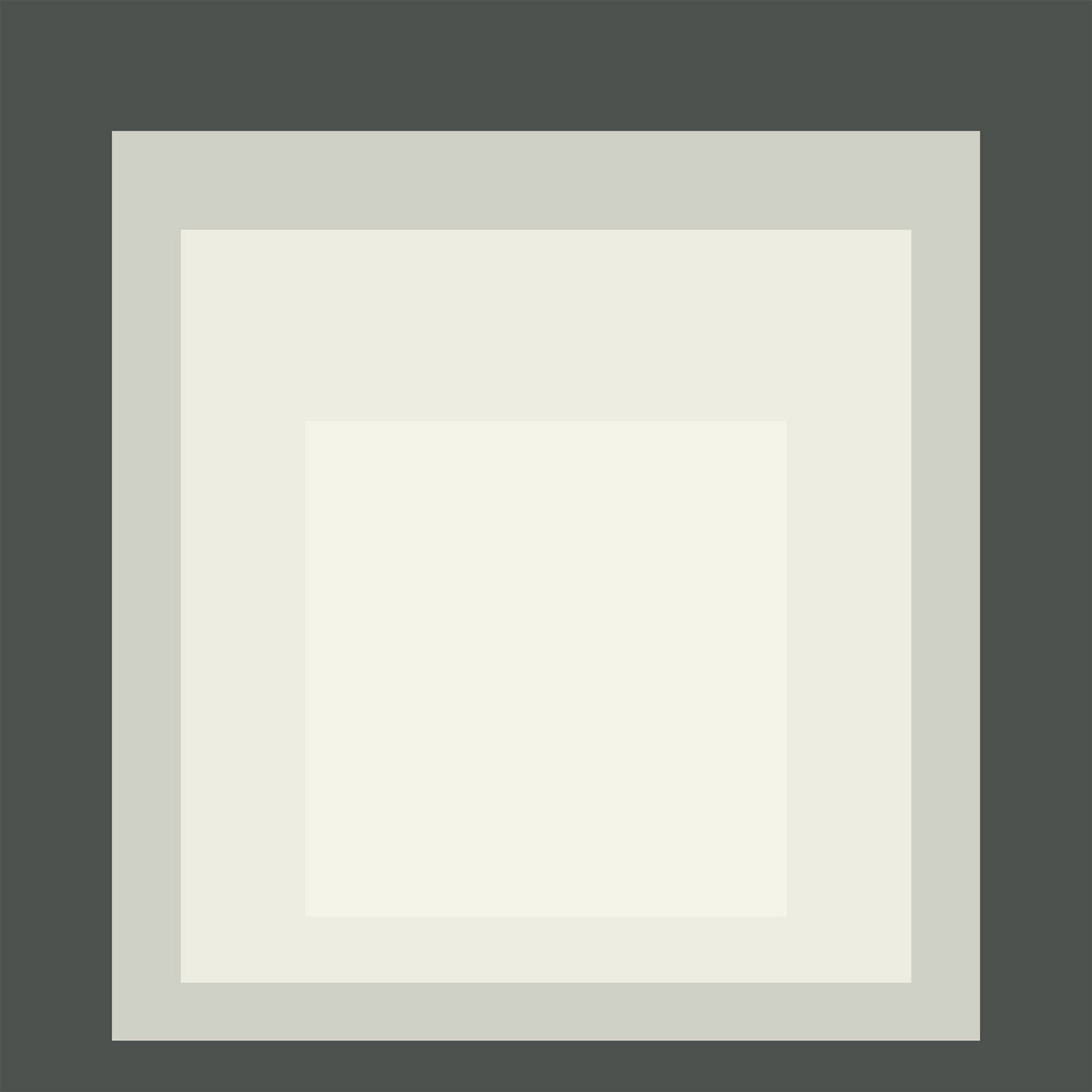 Josef Albers Inspired ‘Elegy’ Print: Mid - Century Modern Art, Sage Green and Gray - 9ArtPrints
