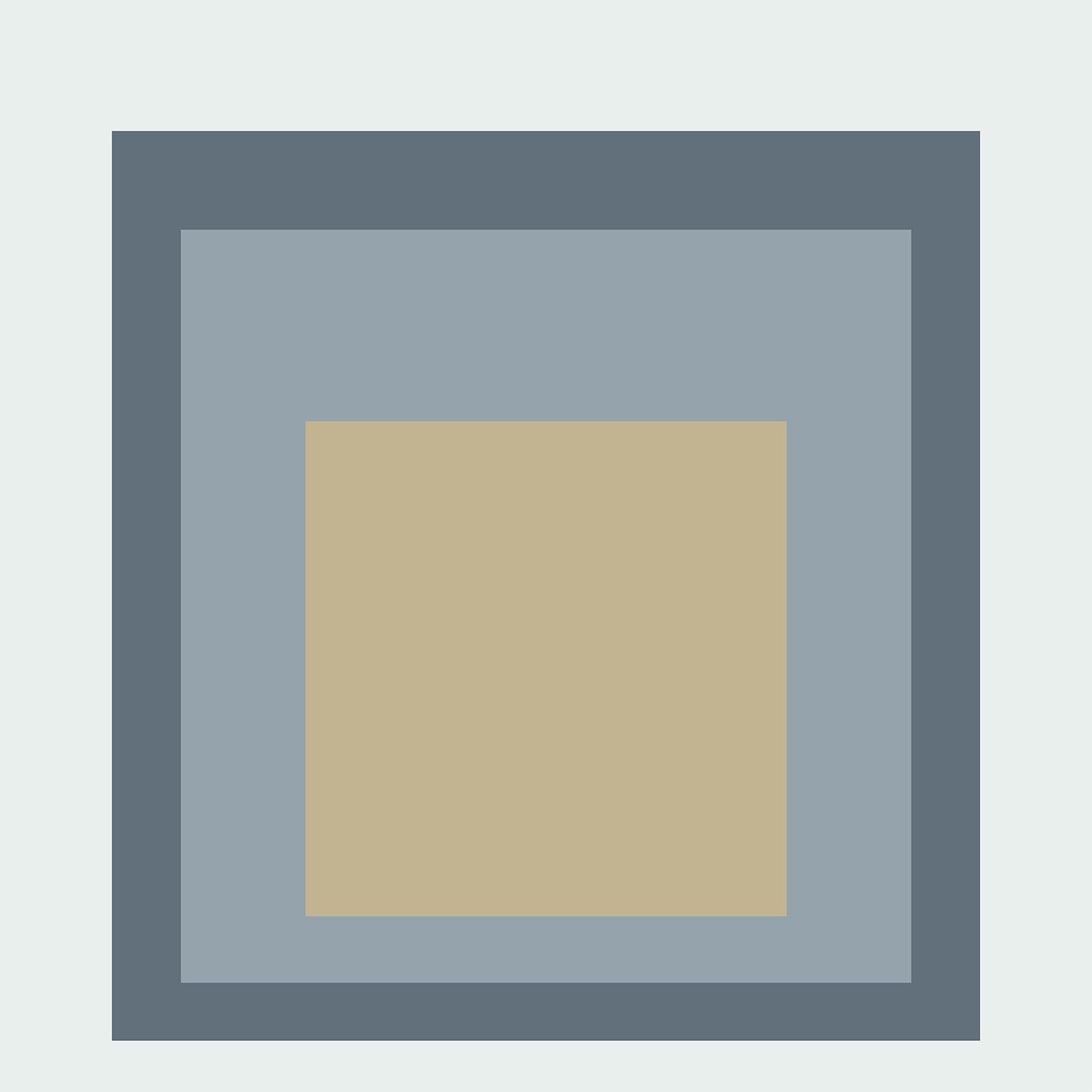 Josef Albers Inspired 'Homage to the Square' Giclée Print: Mid - Century Modern Art (1x1) - 9ArtPrints