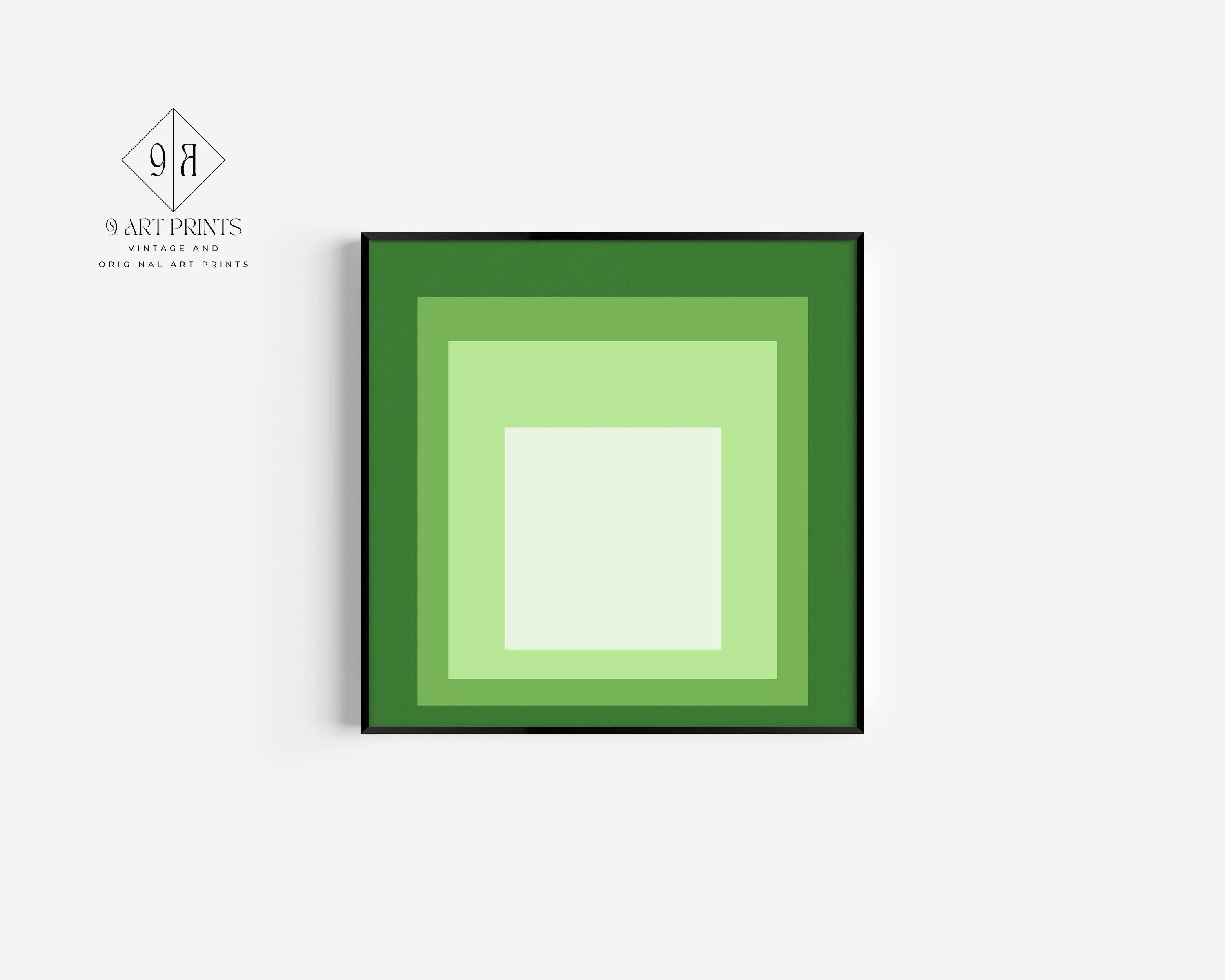 Josef Albers Inspired 'Homage to the Square' Giclee Print: Mid - Century Modern Art - 9ArtPrints