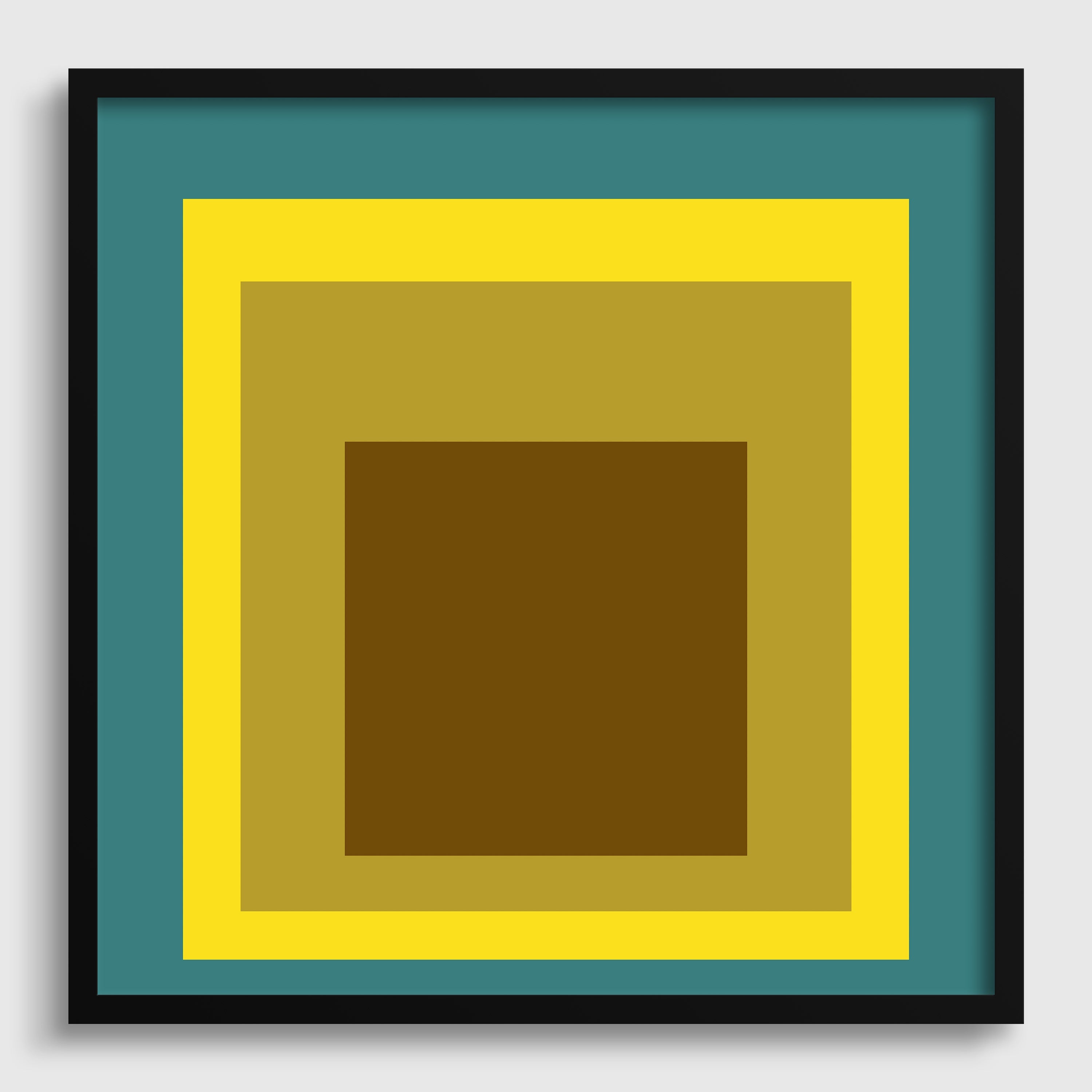 Josef Albers Inspired ‚ÄúMemento‚Äù Homage to the Square Giclee Print: Mid - Century Modern Art - 9ArtPrints