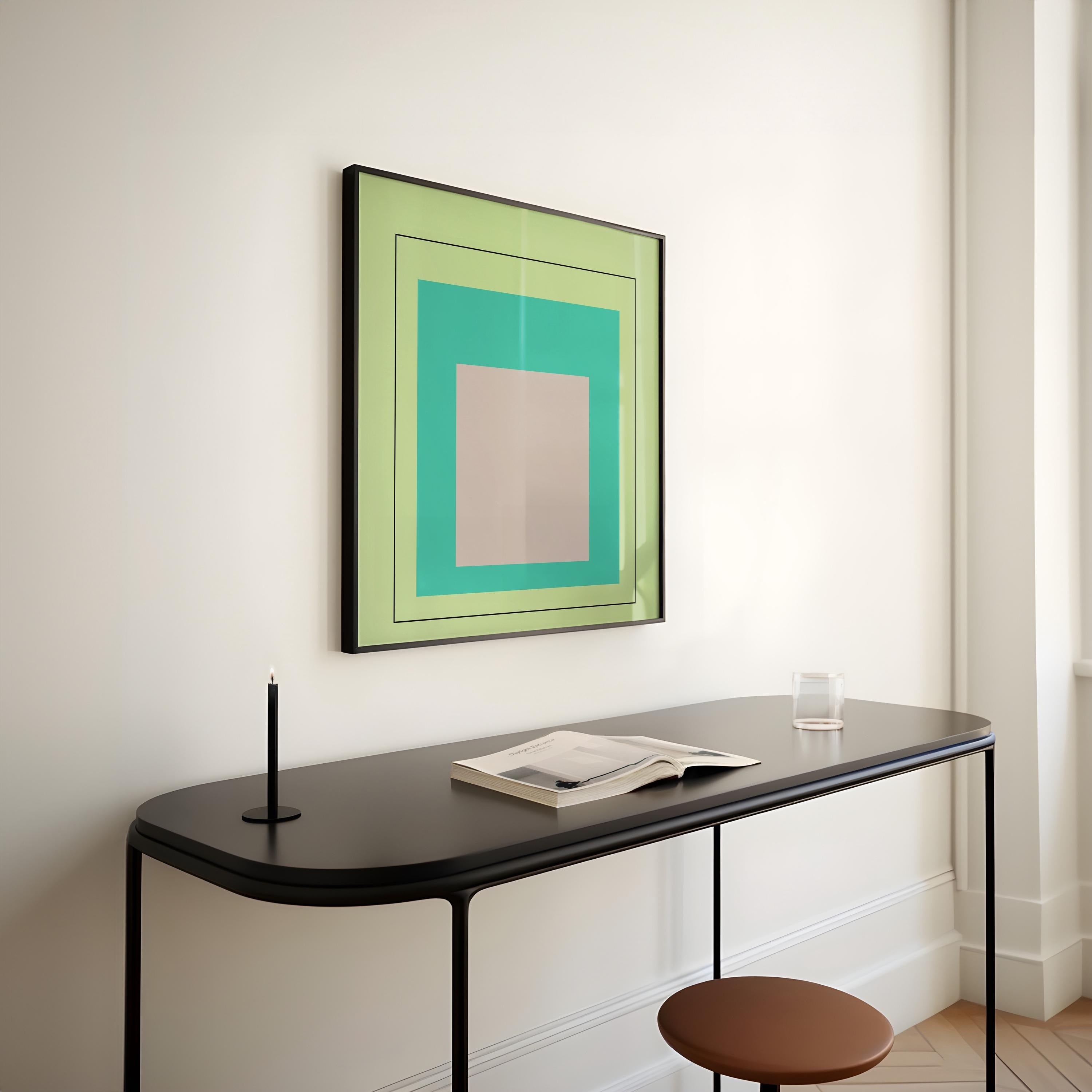 Josef Albers Inspired 'Pandan' 'Homage to the Square' Giclée Print: Mid - Century Modern Art - 9ArtPrints