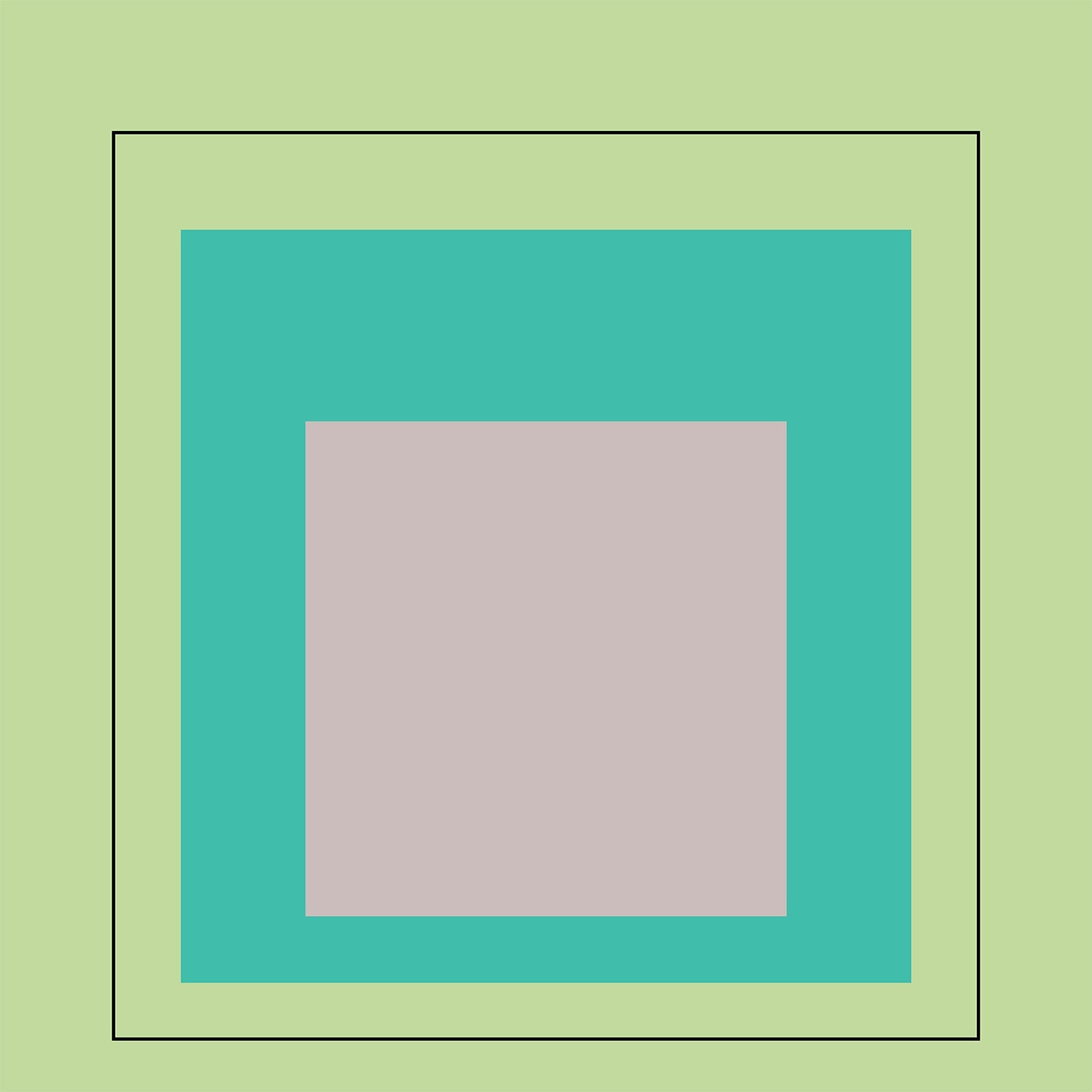 Josef Albers Inspired 'Pandan' 'Homage to the Square' Giclée Print: Mid - Century Modern Art - 9ArtPrints