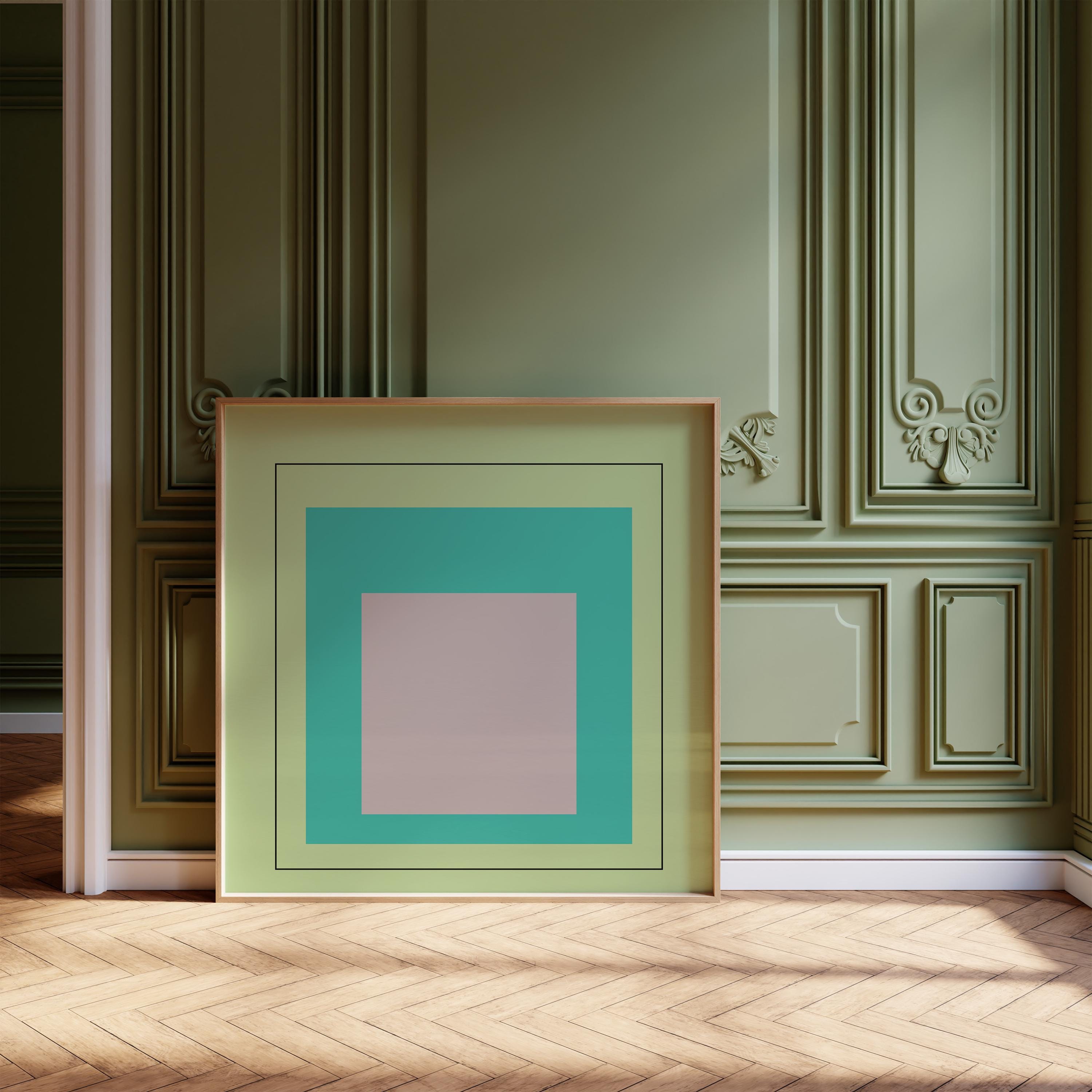 Josef Albers Inspired 'Pandan' 'Homage to the Square' Giclée Print: Mid - Century Modern Art - 9ArtPrints