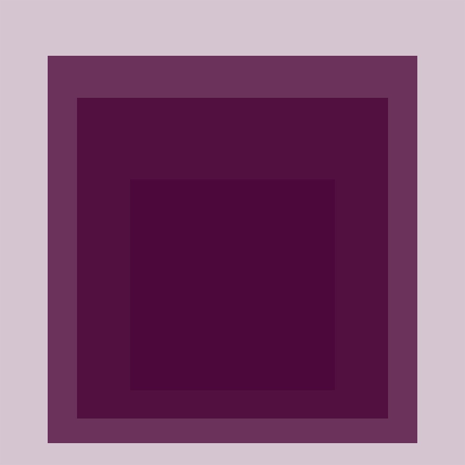 Josef Albers Inspired ‘Plum’ Art Print: Mid - Century Modern Giclée Print (1x1) - 9ArtPrints