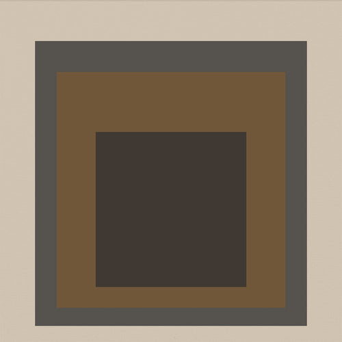 Josef Albers Inspired "Sienna" Art Print: Mid - Century Modern Homage to the Square (1x1) - 9ArtPrints