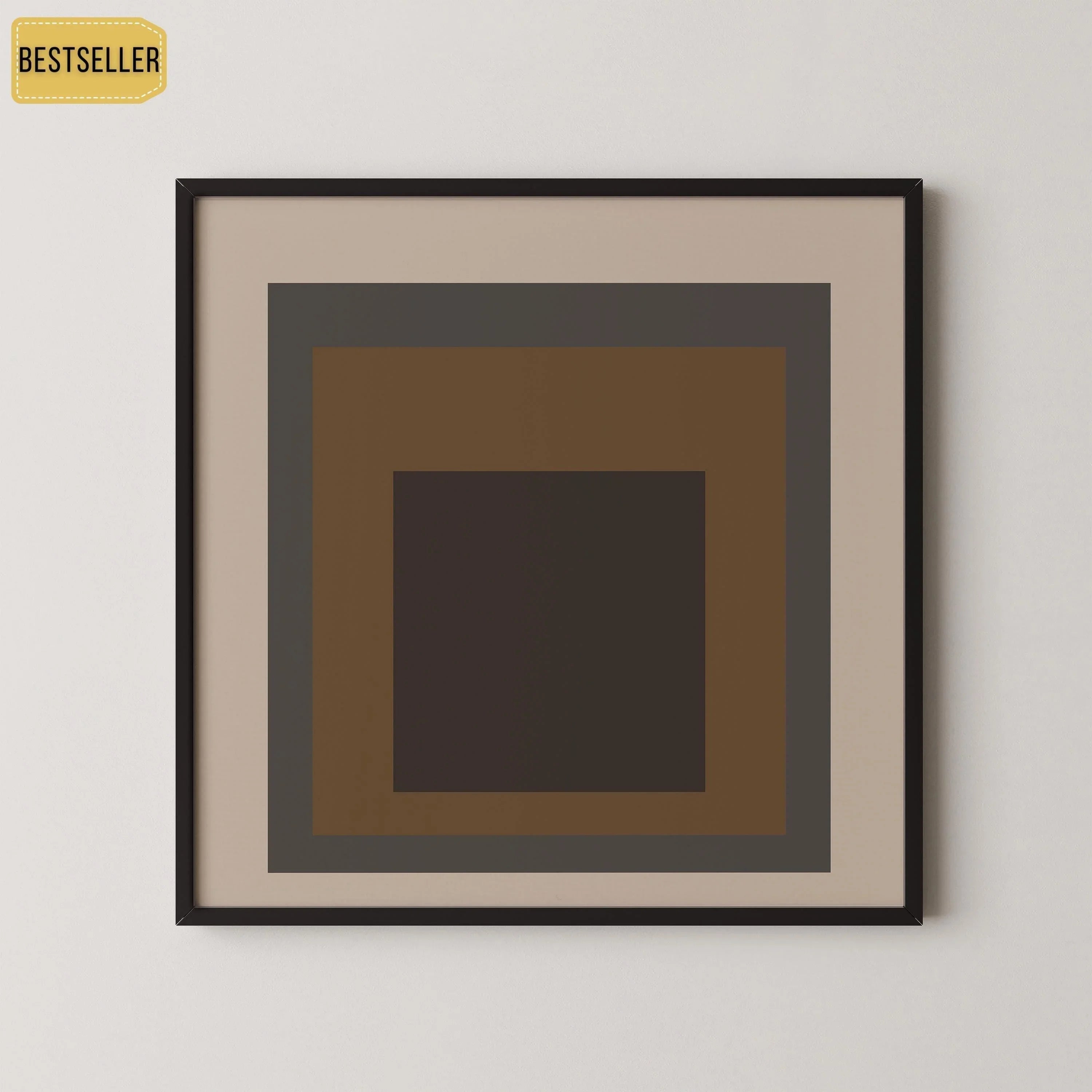 Josef Albers Inspired ‚ Sienna‚Äô Art Print: Mid - Century Modern Homage to the Square (1x1) - 9ArtPrints