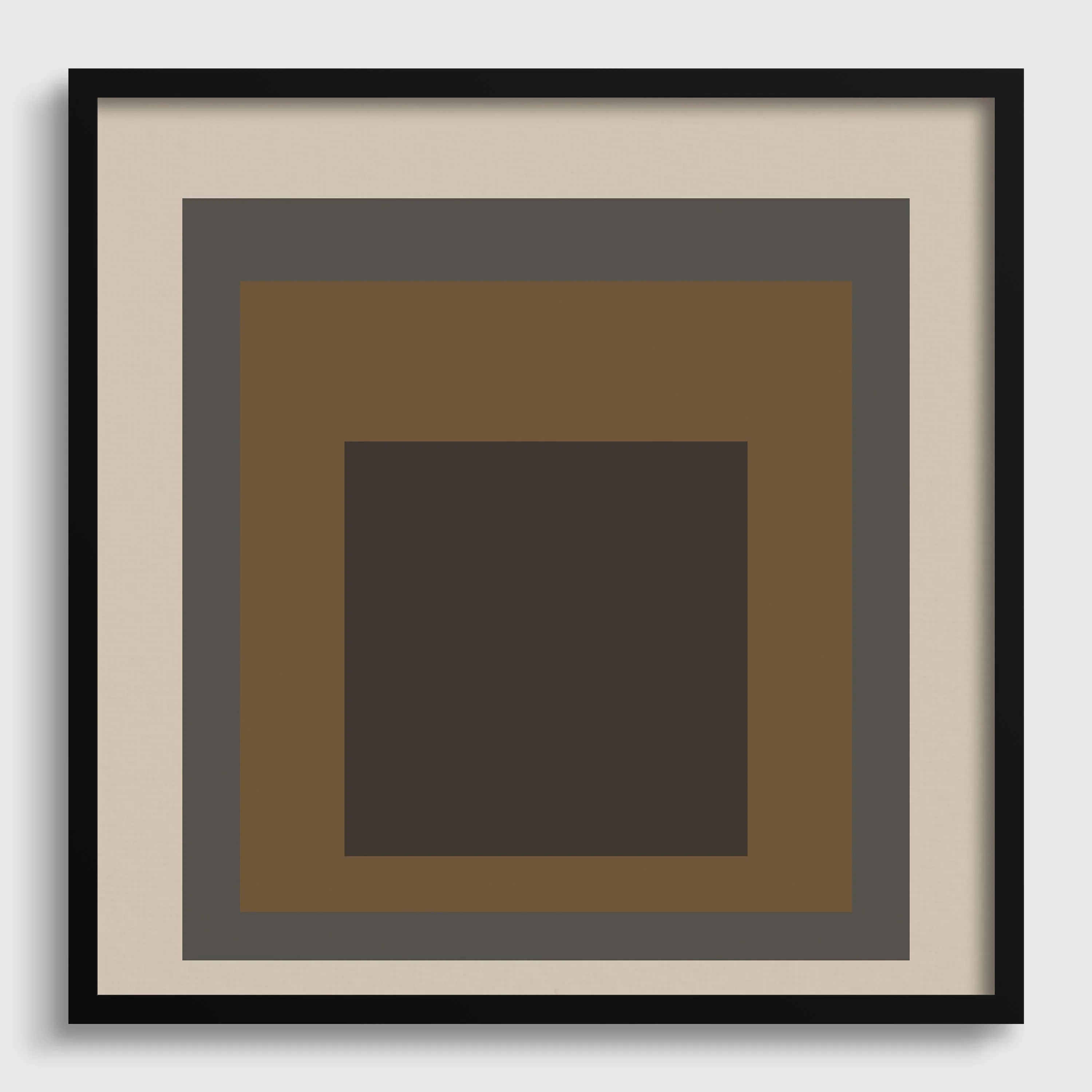 Josef Albers Inspired ‚ Sienna‚Äô Art Print: Mid - Century Modern Homage to the Square (1x1) - 9ArtPrints