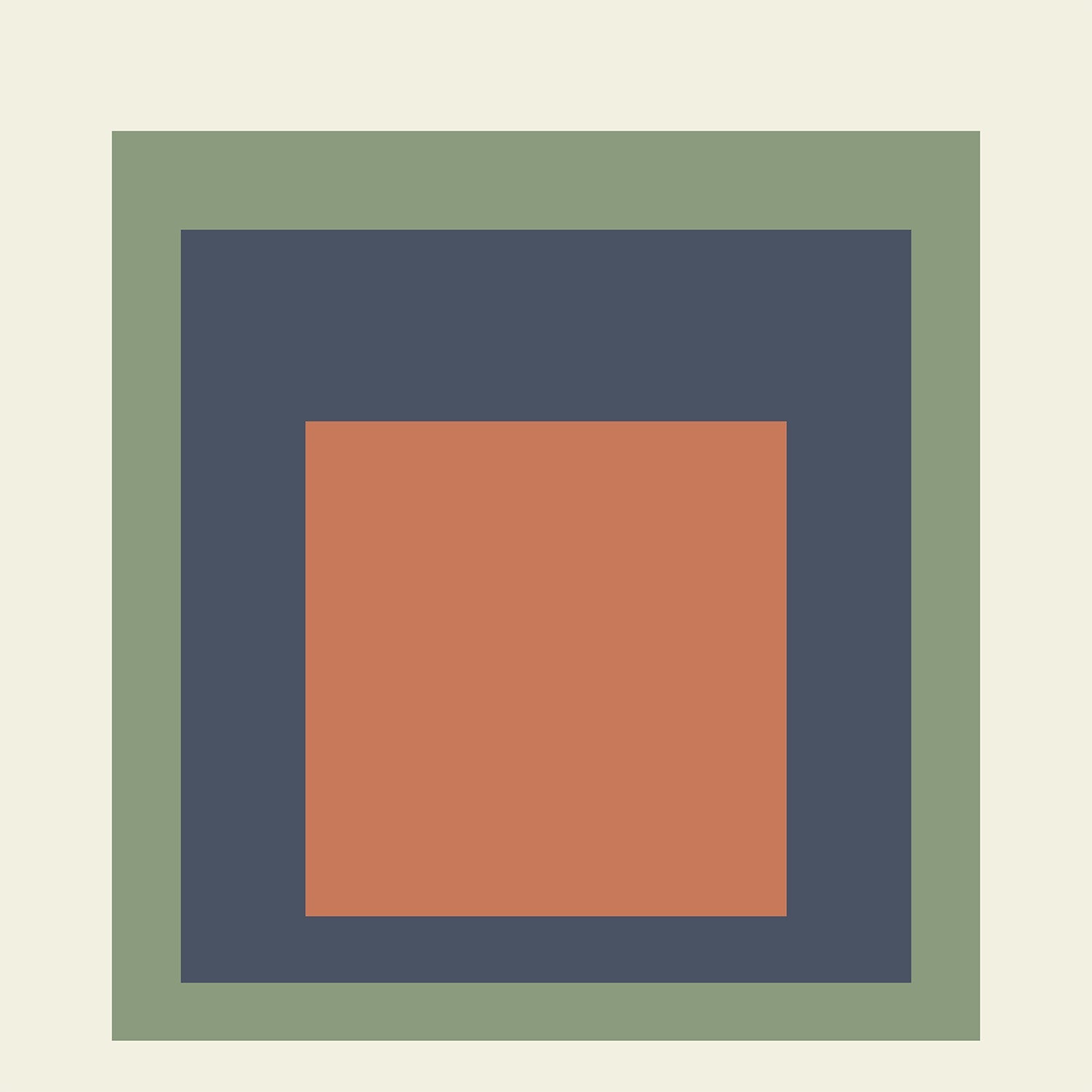 Josef Albers Inspired ‘Tethys’ Giclée Print: Mid - Century Modern Art, Mint Green (1x1) - 9ArtPrints
