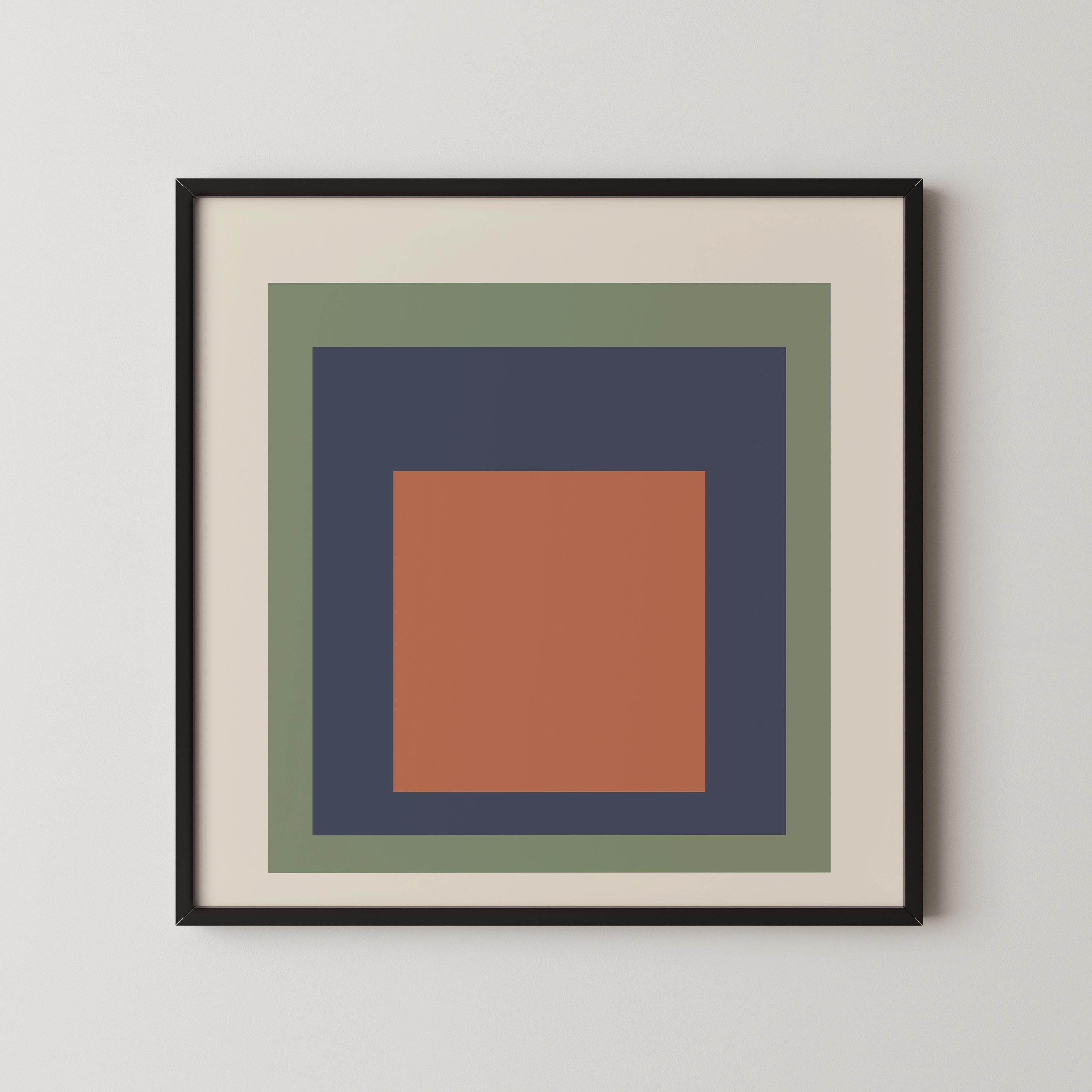 Josef Albers Inspired ‘Tethys’ Giclée Print: Mid - Century Modern Art, Mint Green (1x1) - 9ArtPrints