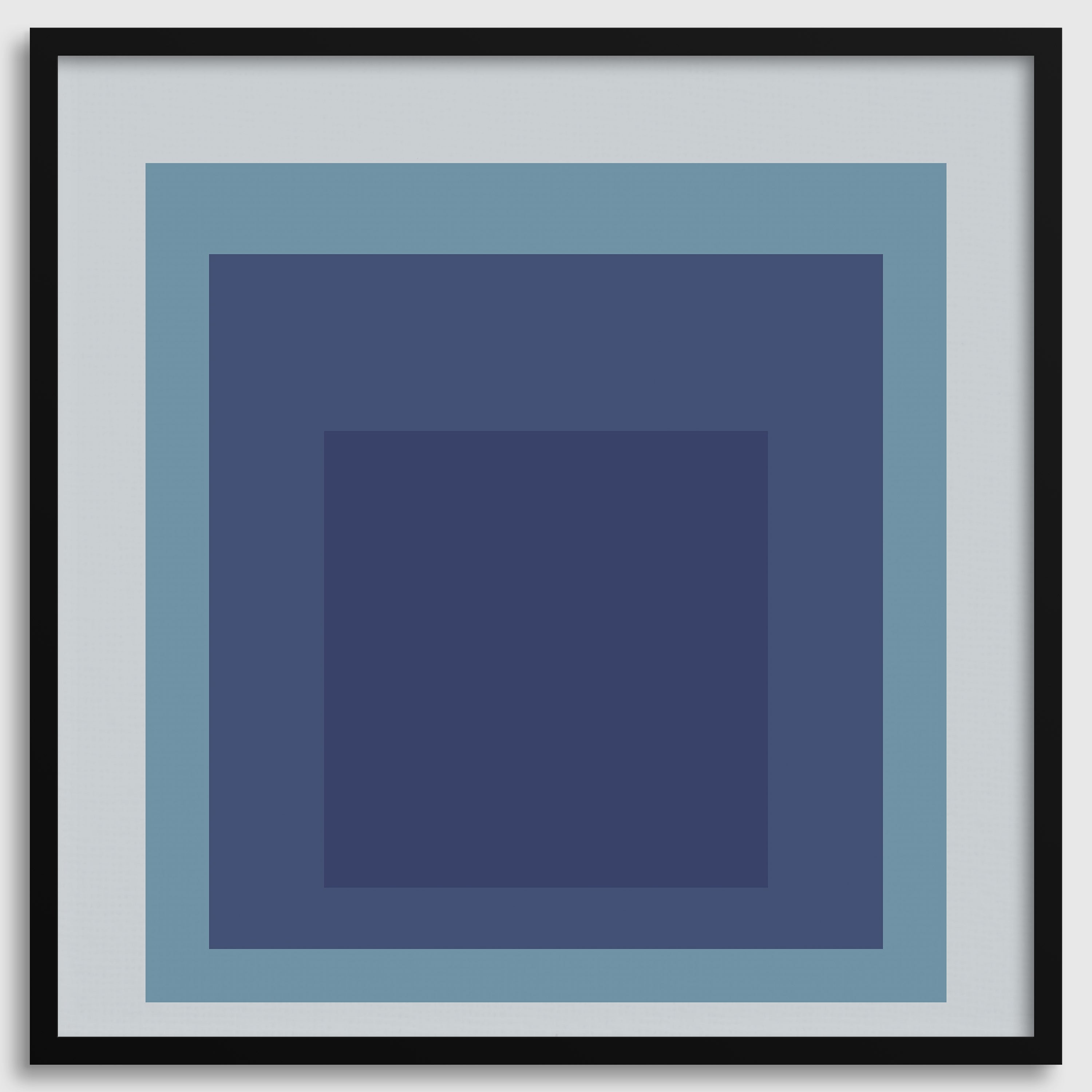 Josef Albers Inspired 'Tide' Giclee Print: Mid - Century Modern Art, Mint Blue - 9ArtPrints