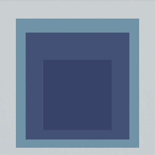 Josef Albers Inspired 'Tide' Giclee Print: Mid - Century Modern Art, Mint Blue - 9ArtPrints