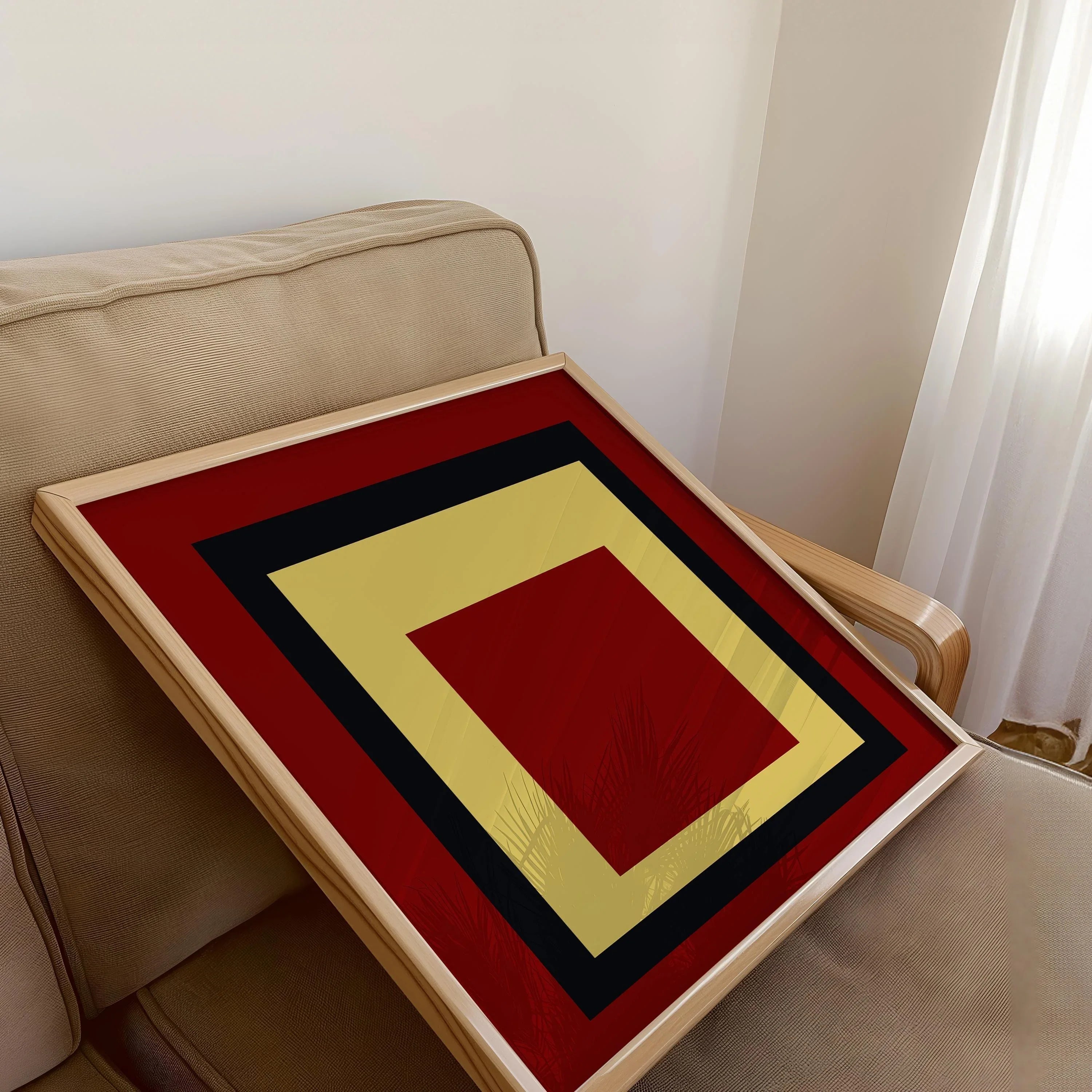 Josef Albers inspired 'Uber Alles' Giclee Print: Mid - Century Modern Homage to the Square - 9ArtPrints