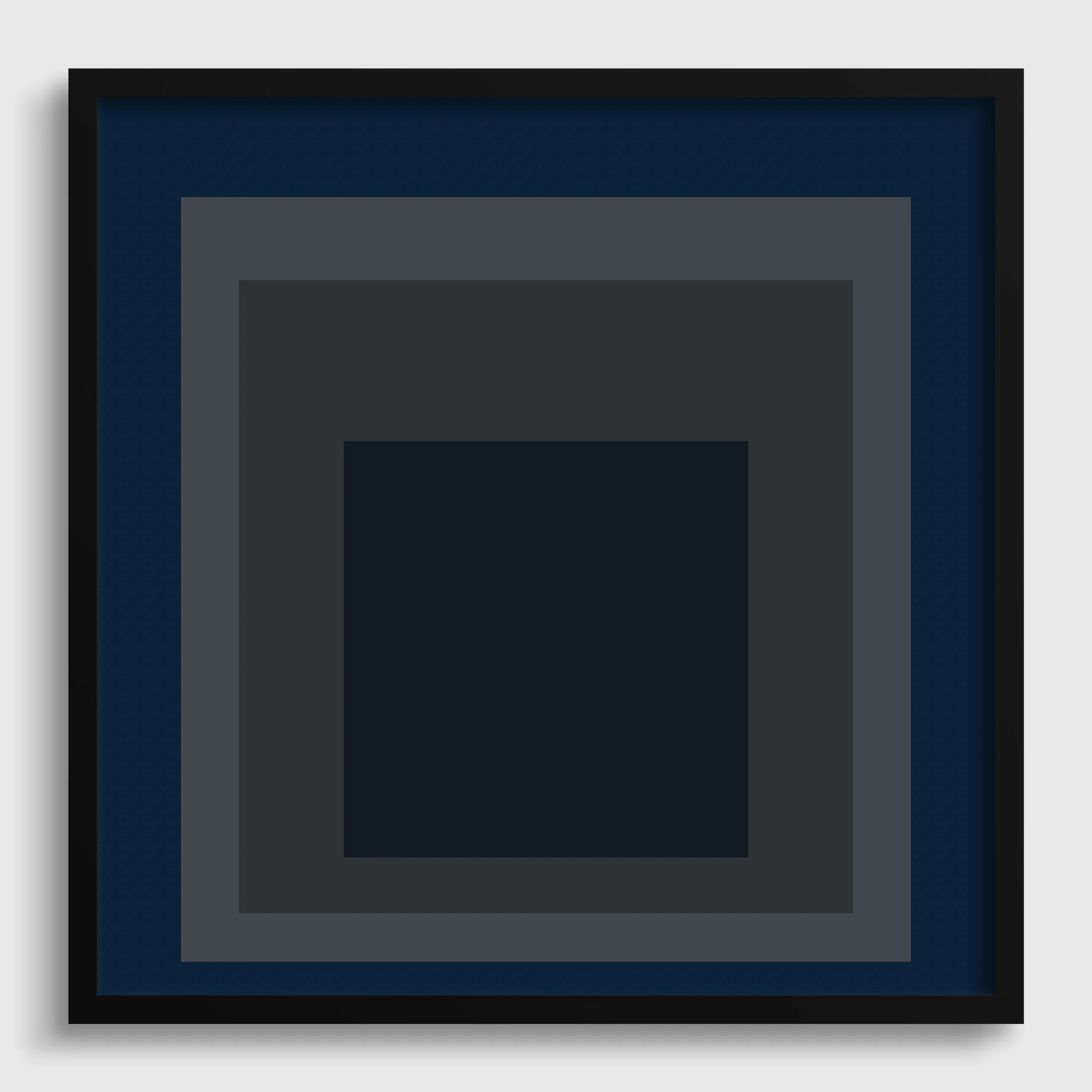 Josef Albers 'Pureheart' Giclee Print: Mid - Century Modern Art, Blue & Gray 'Homage to the Square' - 9ArtPrints