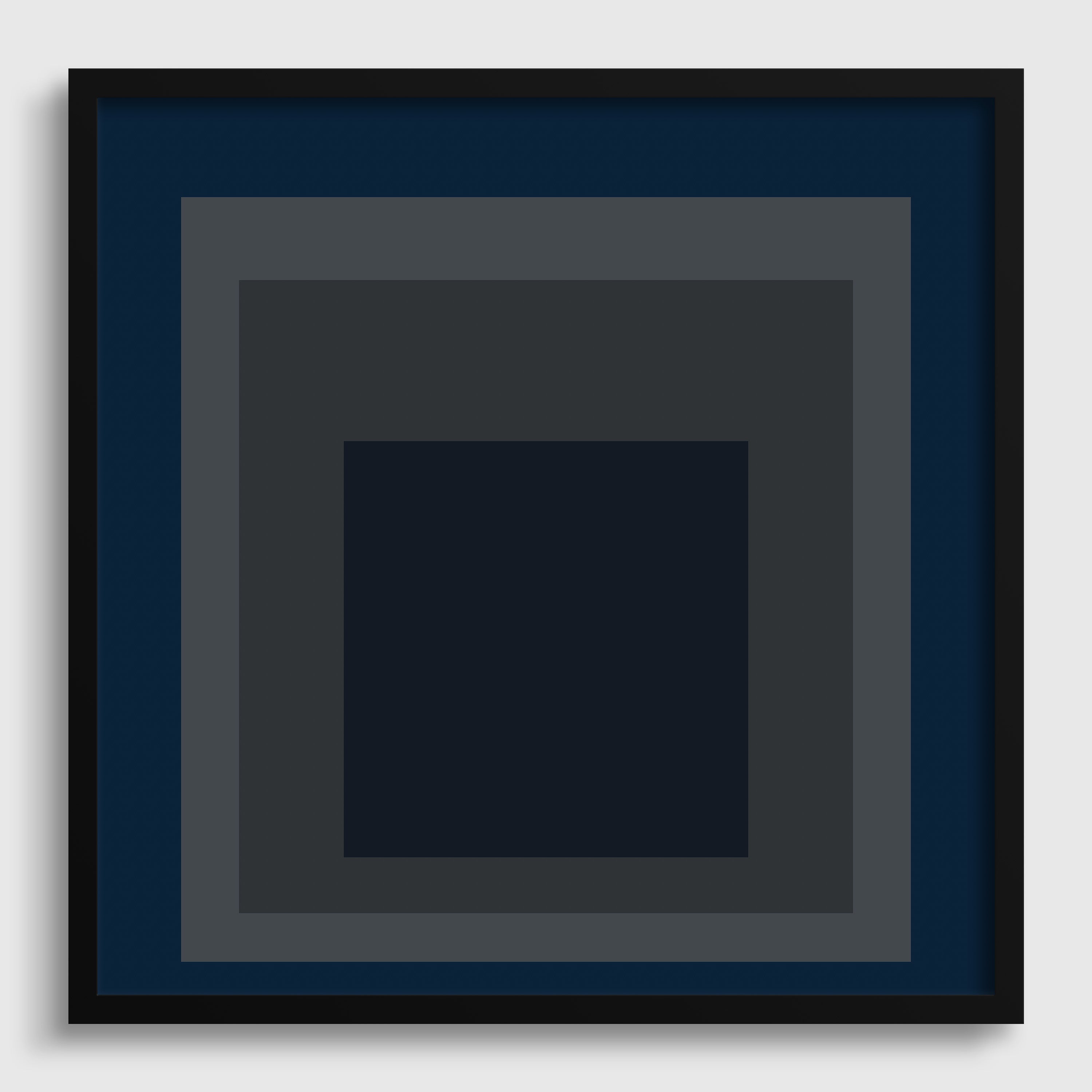Josef Albers 'Pureheart' Giclée Print: Mid - Century Modern Art, Blue & Gray 'Homage to the Square' - 9ArtPrints