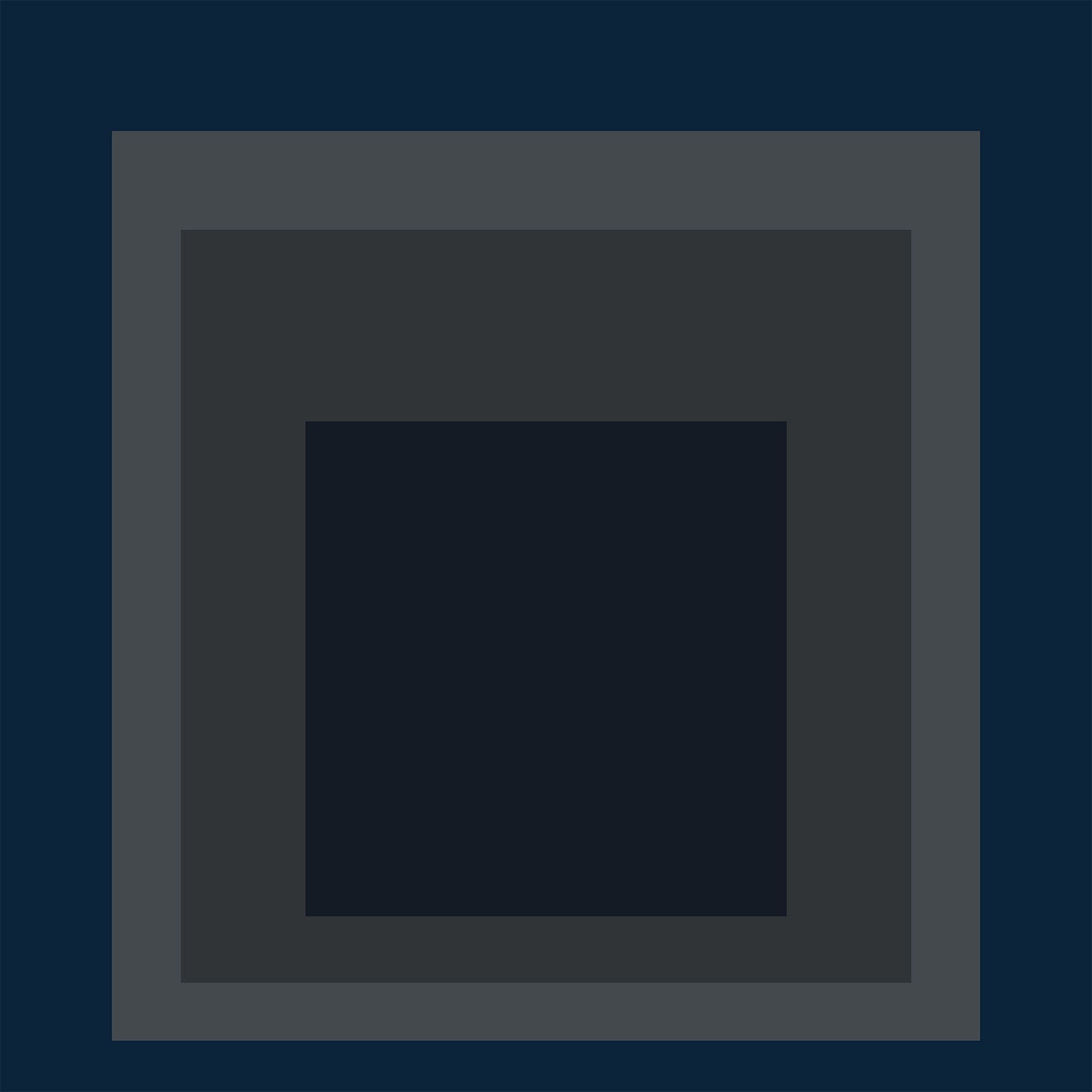 Josef Albers 'Pureheart' Giclee Print: Mid - Century Modern Art, Blue & Gray 'Homage to the Square' - 9ArtPrints