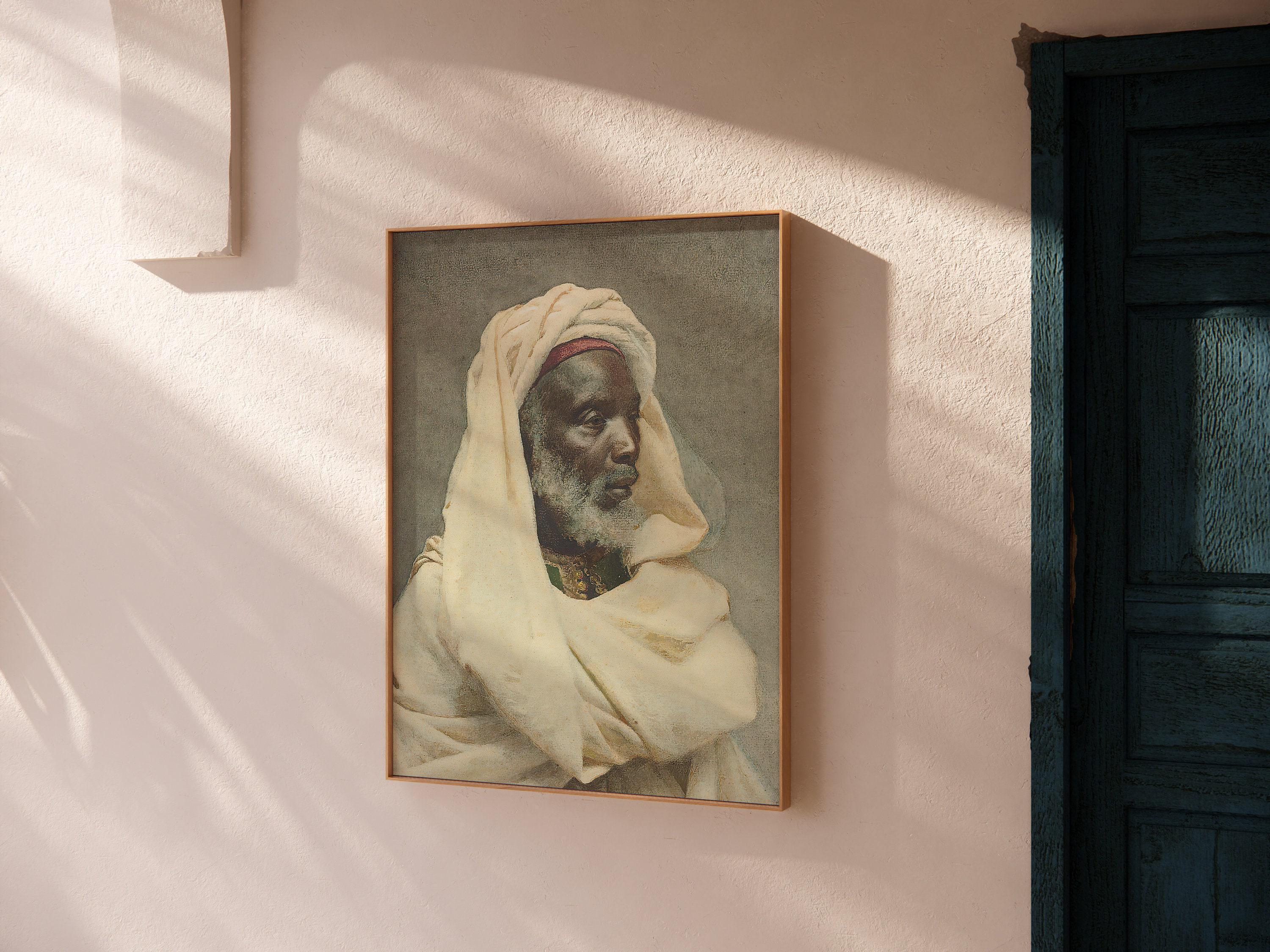 Josep Tapir√≥ Bar√≥ - Moorish Elder | Famous Orientalist Art (available handframed or unframed) - 9ArtPrints