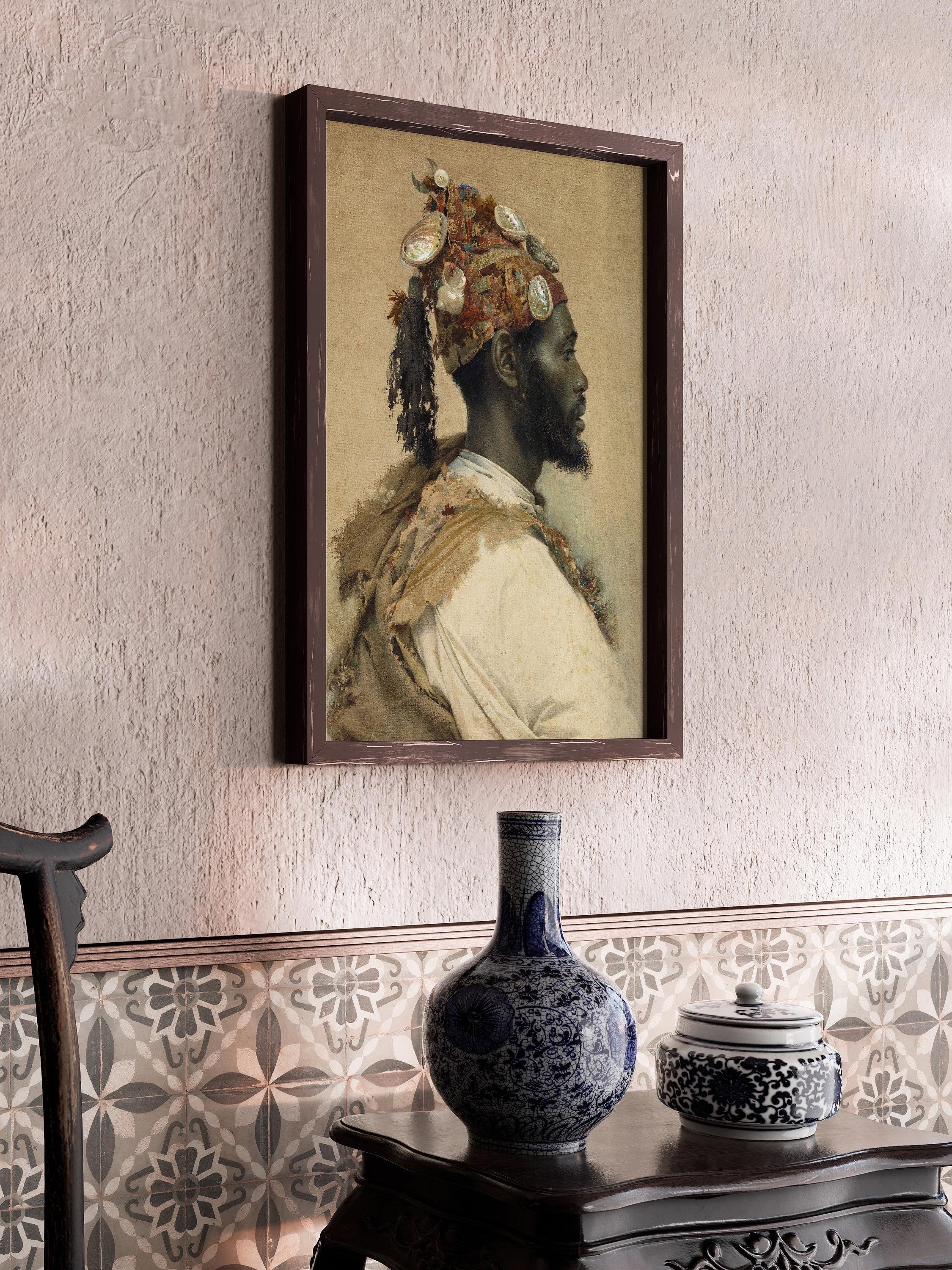 Josep Tapir√≥ Bar√≥ - Moorish Man 2 | Famous Orientalist Art (available handframed or unframed) - 9ArtPrints