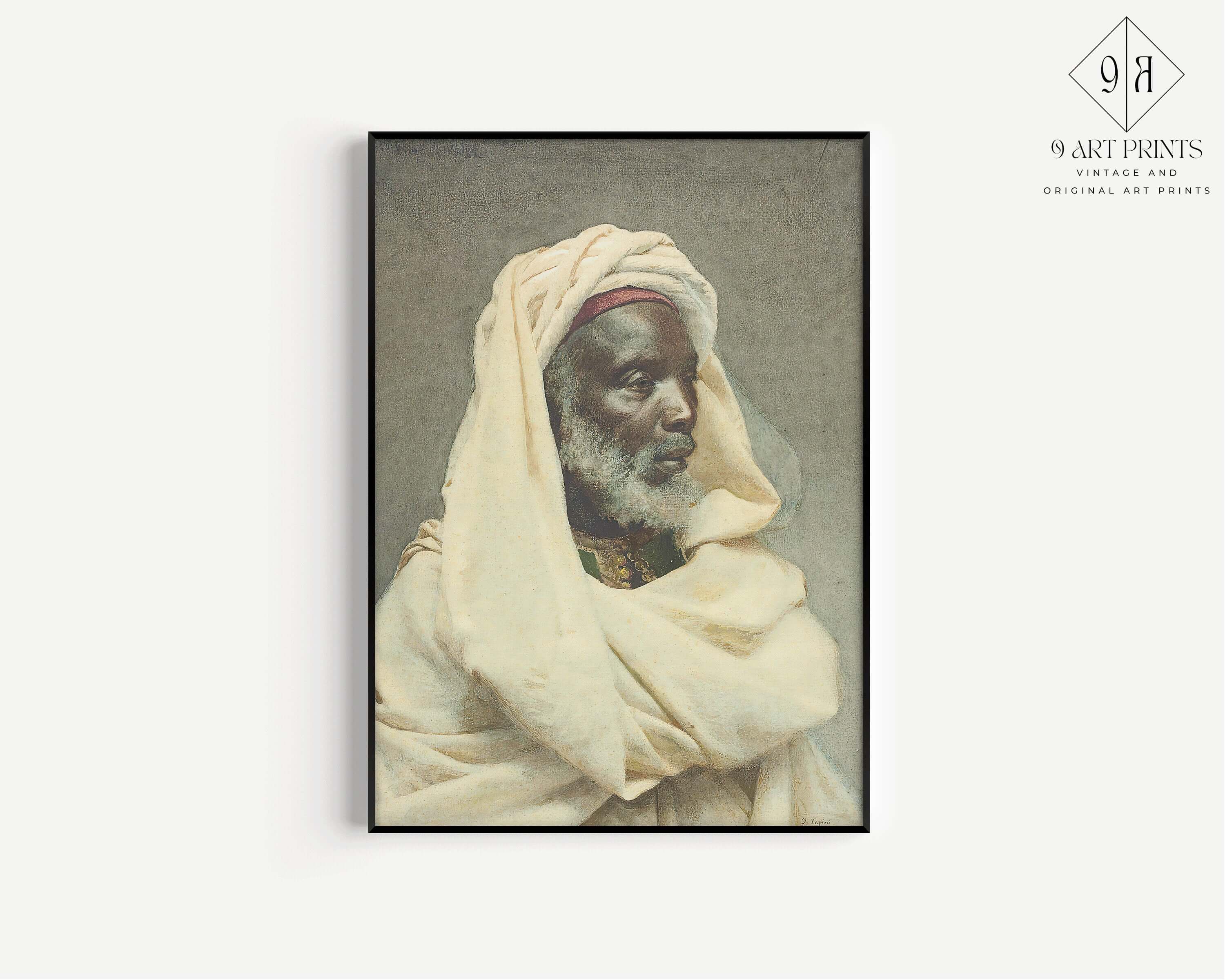 Josep Tapiró Baró - Moorish Elder | Famous Orientalist Art (available framed or unframed) - 9ArtPrints