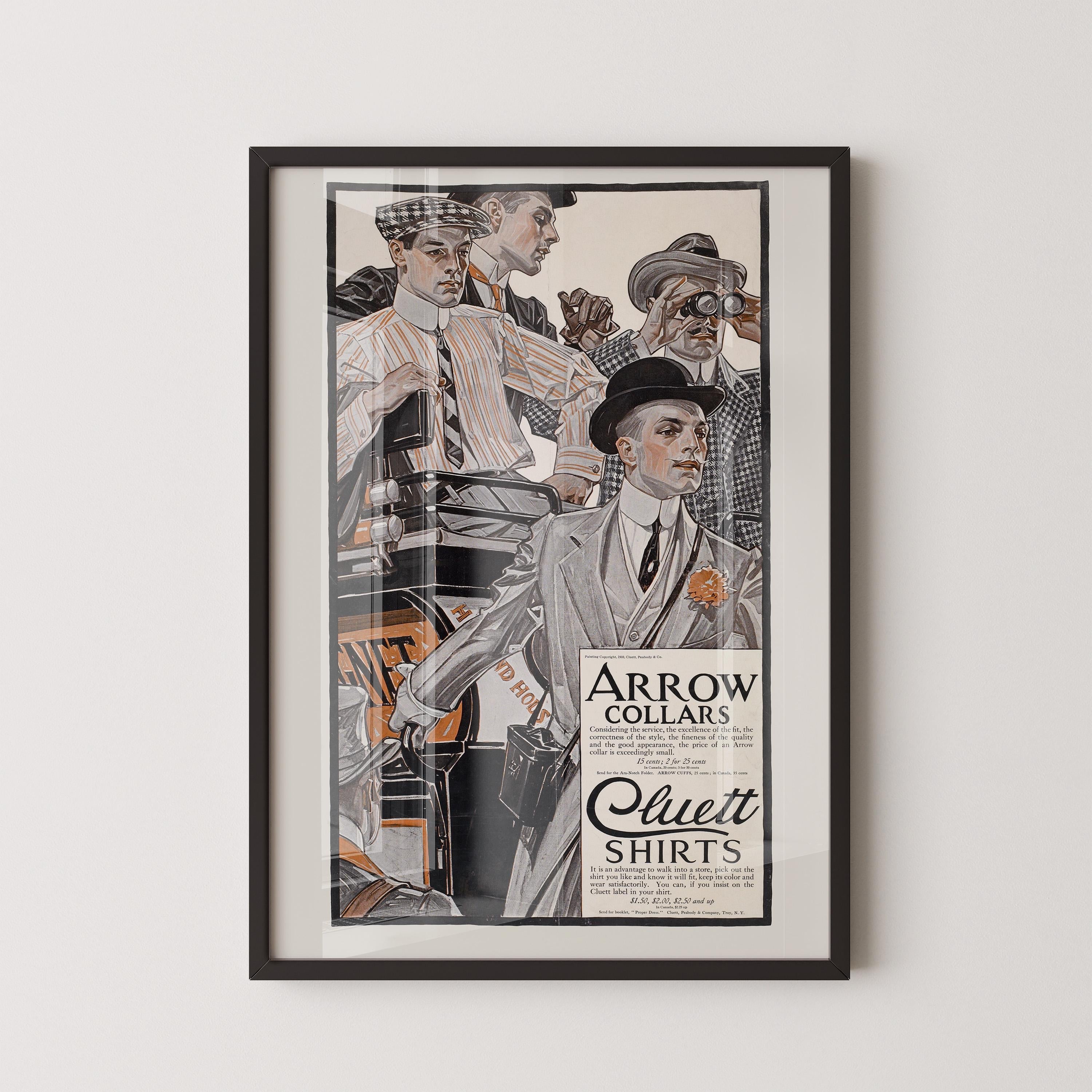 Joseph Leyendecker - Arrow Collars and Cluett Shirts Print – Vintage LGBTQ+ Art | Vintage Advertisement (available framed) - 9ArtPrints