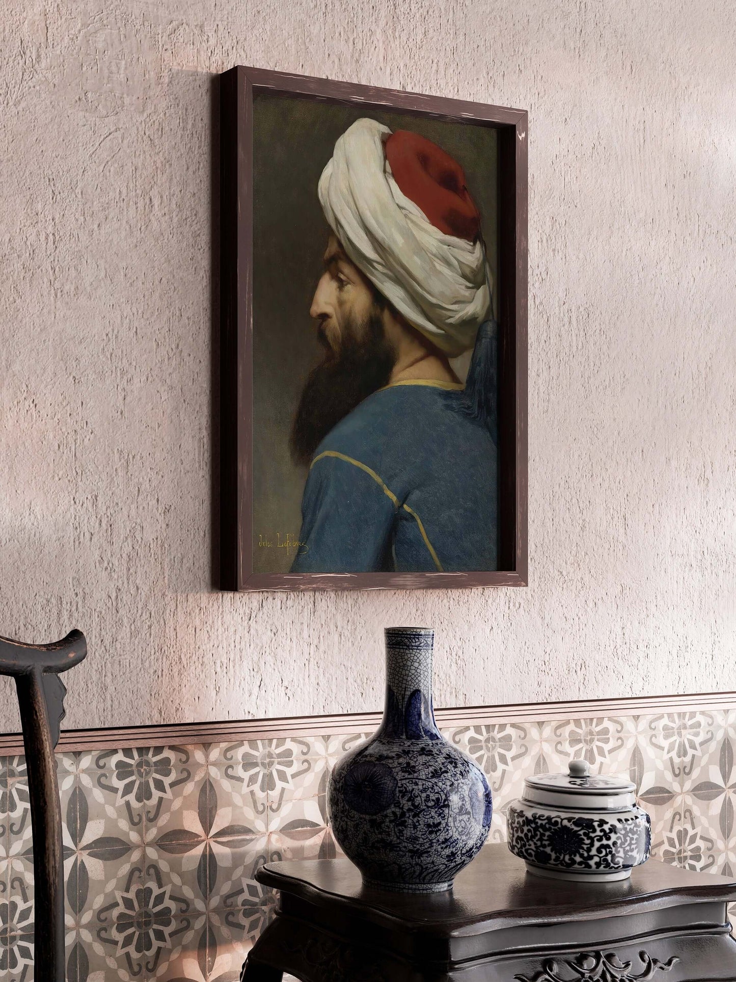 Jules Joseph Lefebvre - Portrait of an Ottoman | Orientalist Art (available framed or unframed) - 9ArtPrints